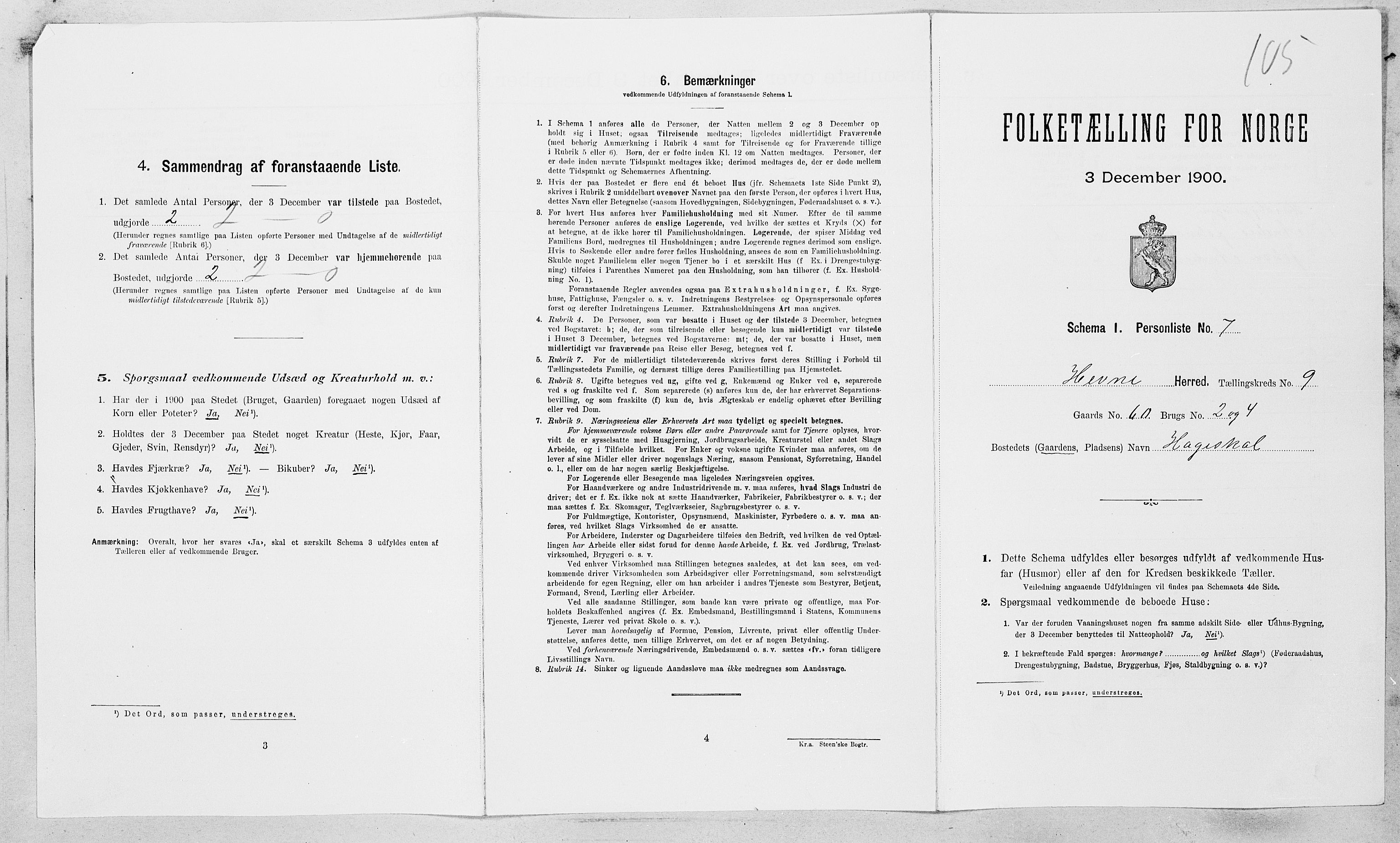 SAT, Folketelling 1900 for 1612 Hemne herred, 1900, s. 1087