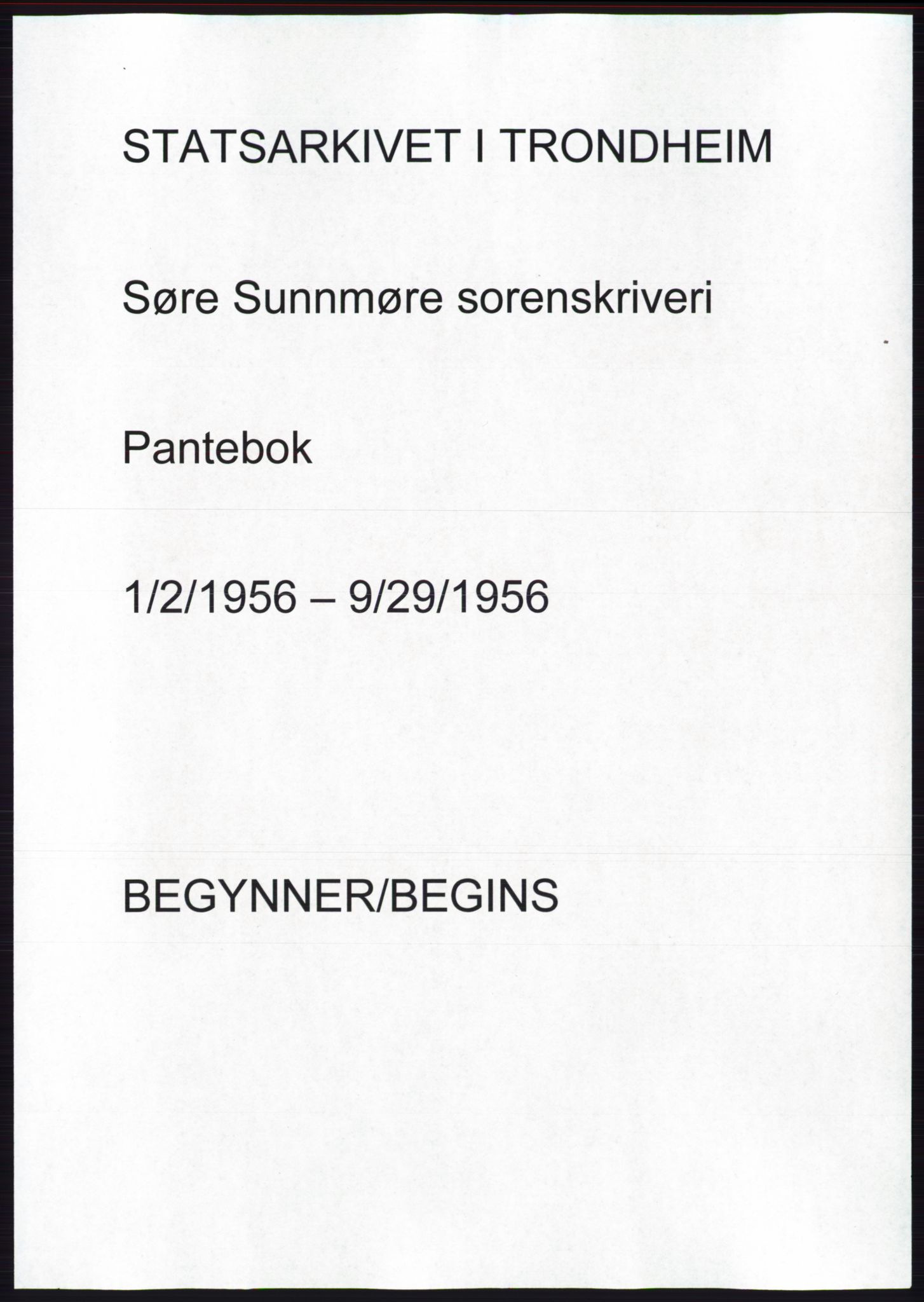 Søre Sunnmøre sorenskriveri, SAT/A-4122/1/2/2C/L0128: Pantebok nr. 16B, 1956-1956