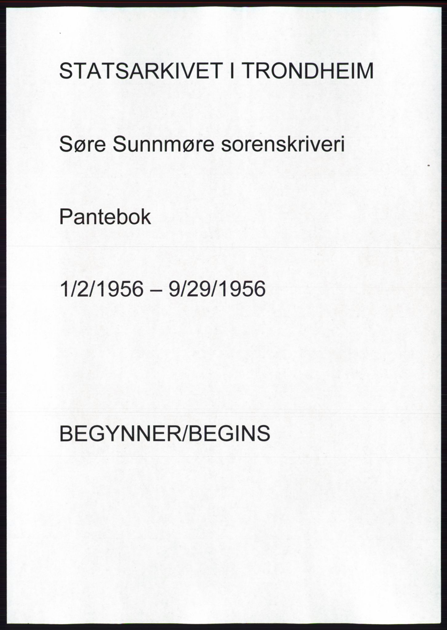 Søre Sunnmøre sorenskriveri, AV/SAT-A-4122/1/2/2C/L0128: Pantebok nr. 16B, 1956-1956