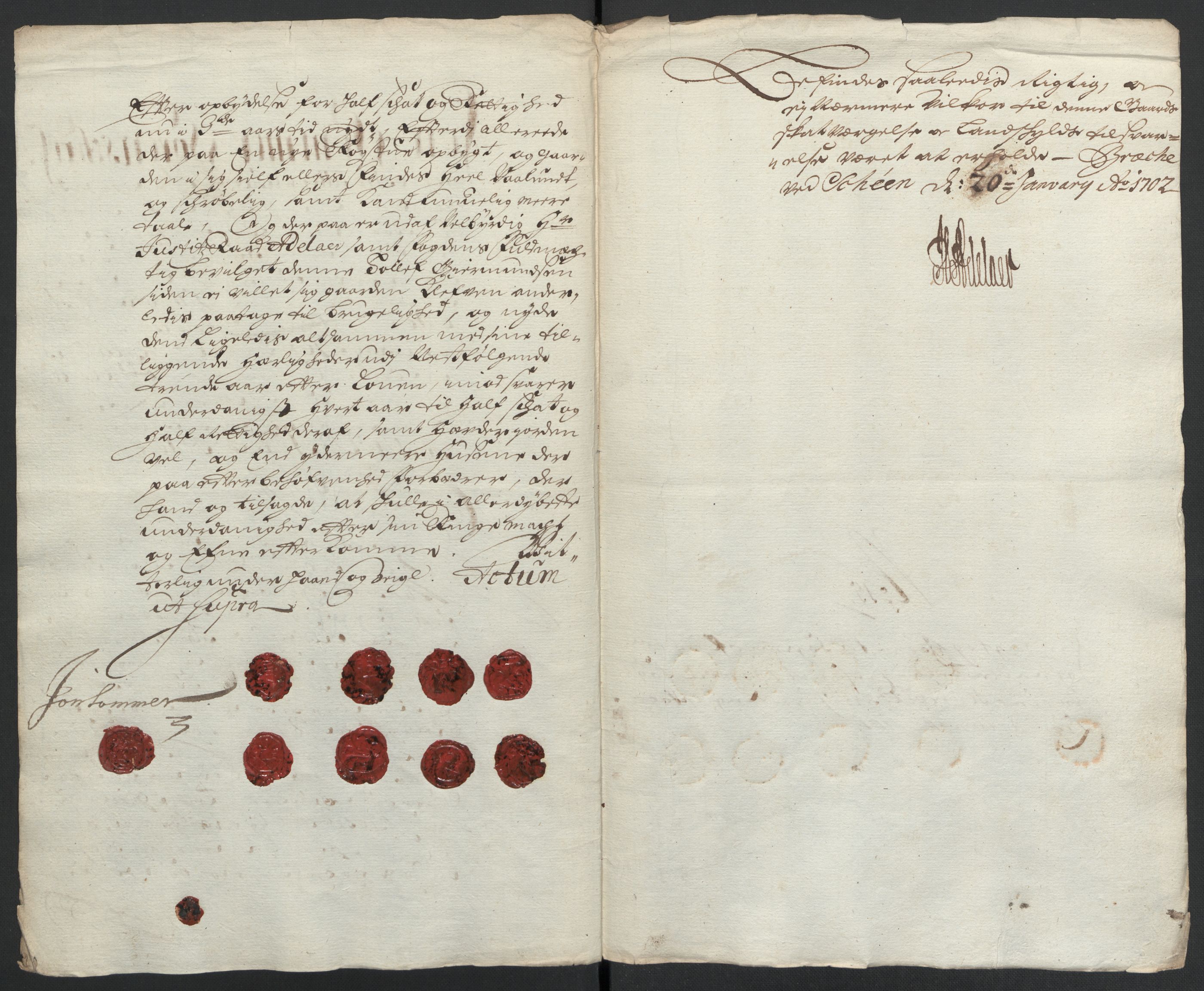 Rentekammeret inntil 1814, Reviderte regnskaper, Fogderegnskap, AV/RA-EA-4092/R36/L2105: Fogderegnskap Øvre og Nedre Telemark og Bamble, 1701, s. 262