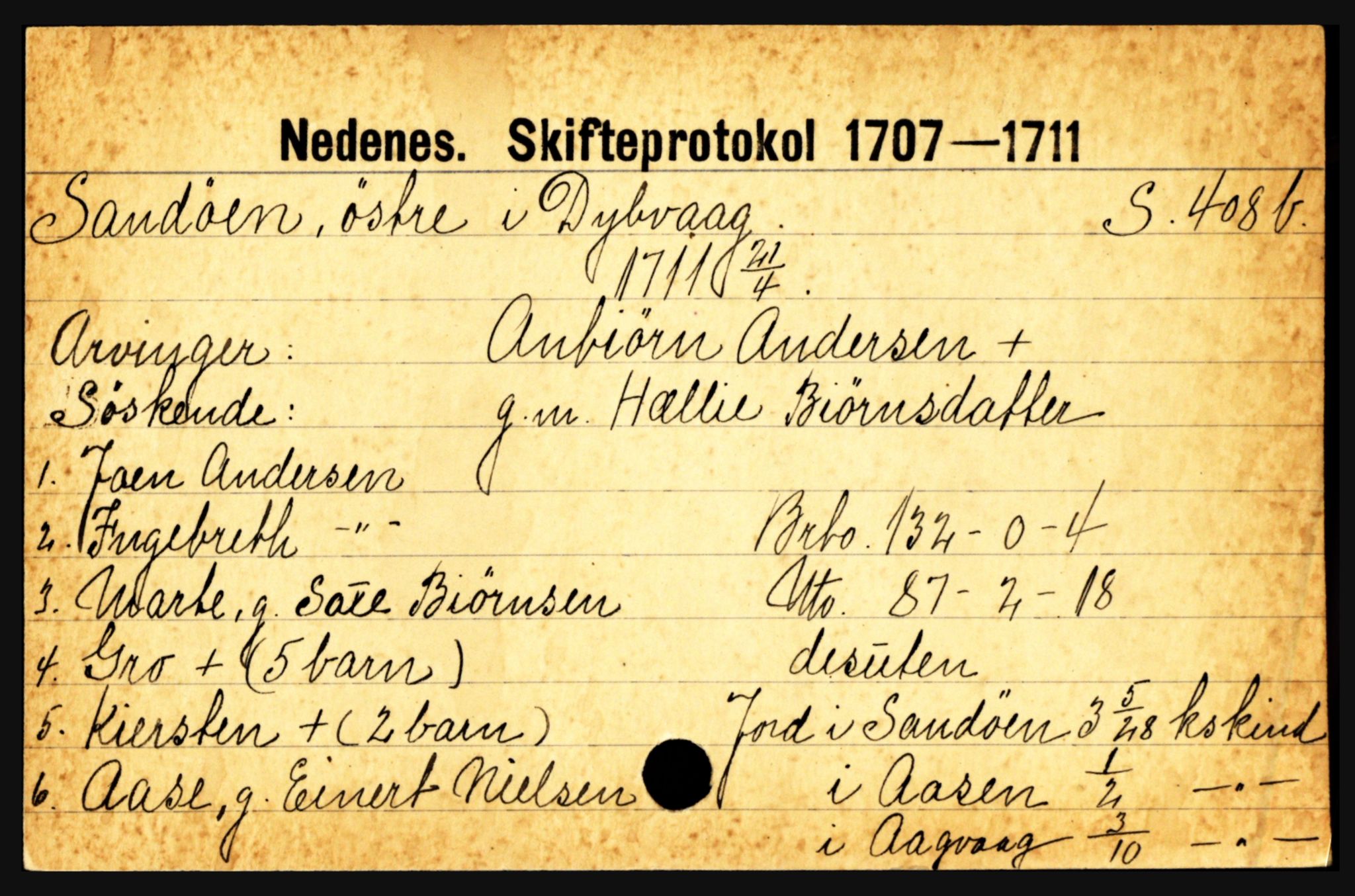 Nedenes sorenskriveri før 1824, AV/SAK-1221-0007/H, s. 25779