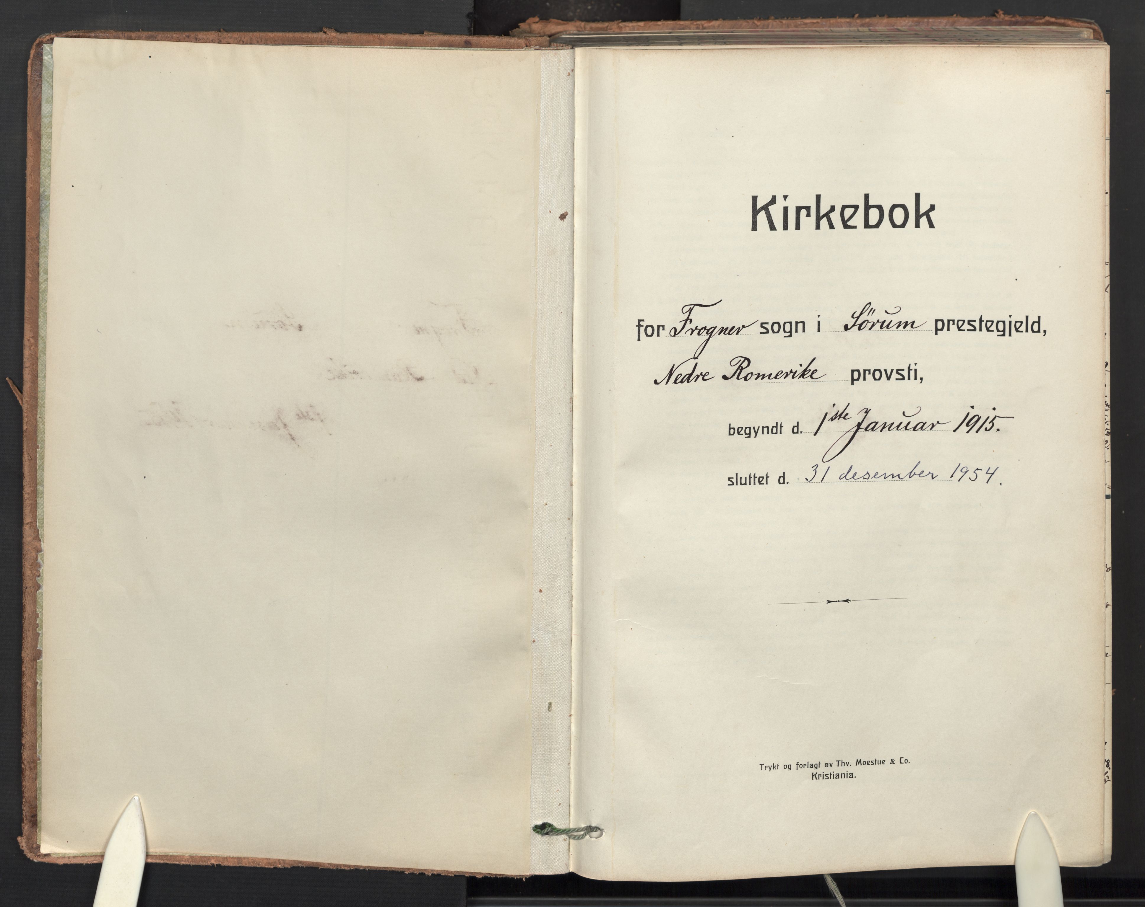 Sørum prestekontor Kirkebøker, SAO/A-10303/F/Fb/L0002: Ministerialbok nr. II 2, 1915-1954
