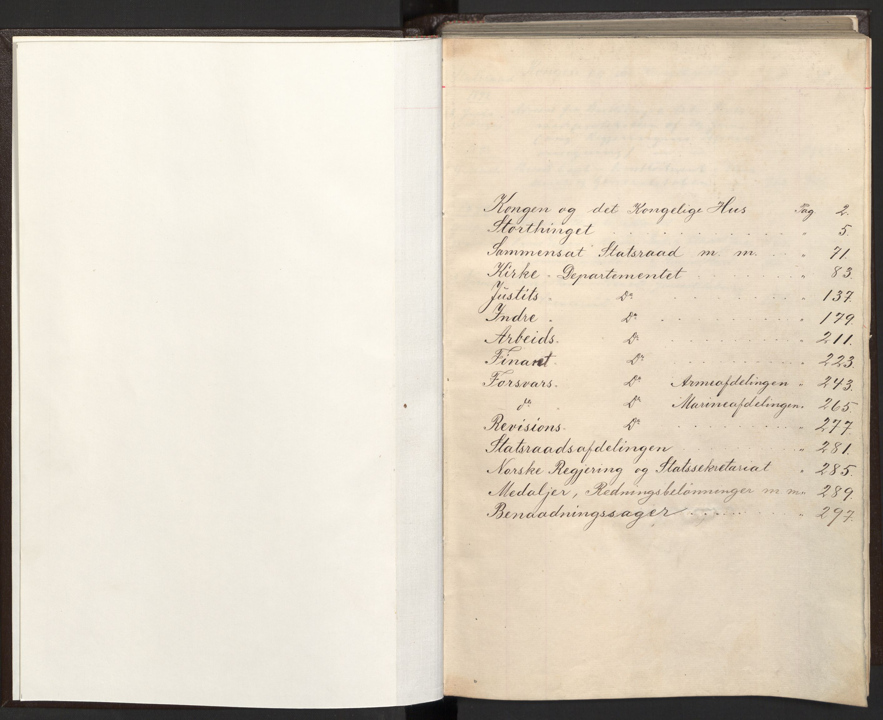 Statsrådsavdelingen i Stockholm, AV/RA-S-1003/C/Ca/L0018: Det norske Statsraads Journal- og Hovedprotokollregister, 1893-1896