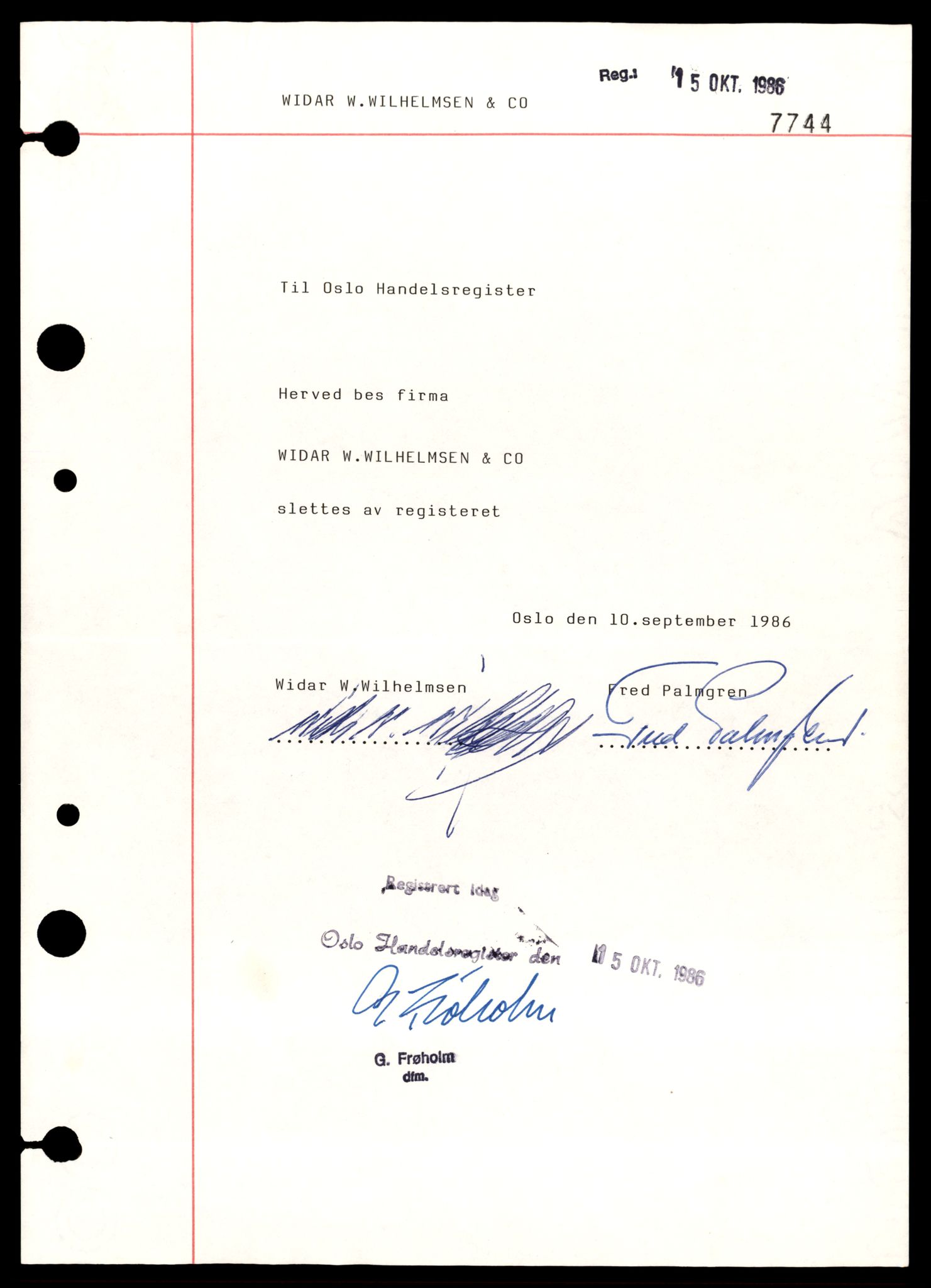 Oslo byfogd, Handelsregisteret, AV/SAT-A-10867/G/Gb/Gbb/L0092: Registreringsmeldinger, Vi-Ø, 1986, s. 3