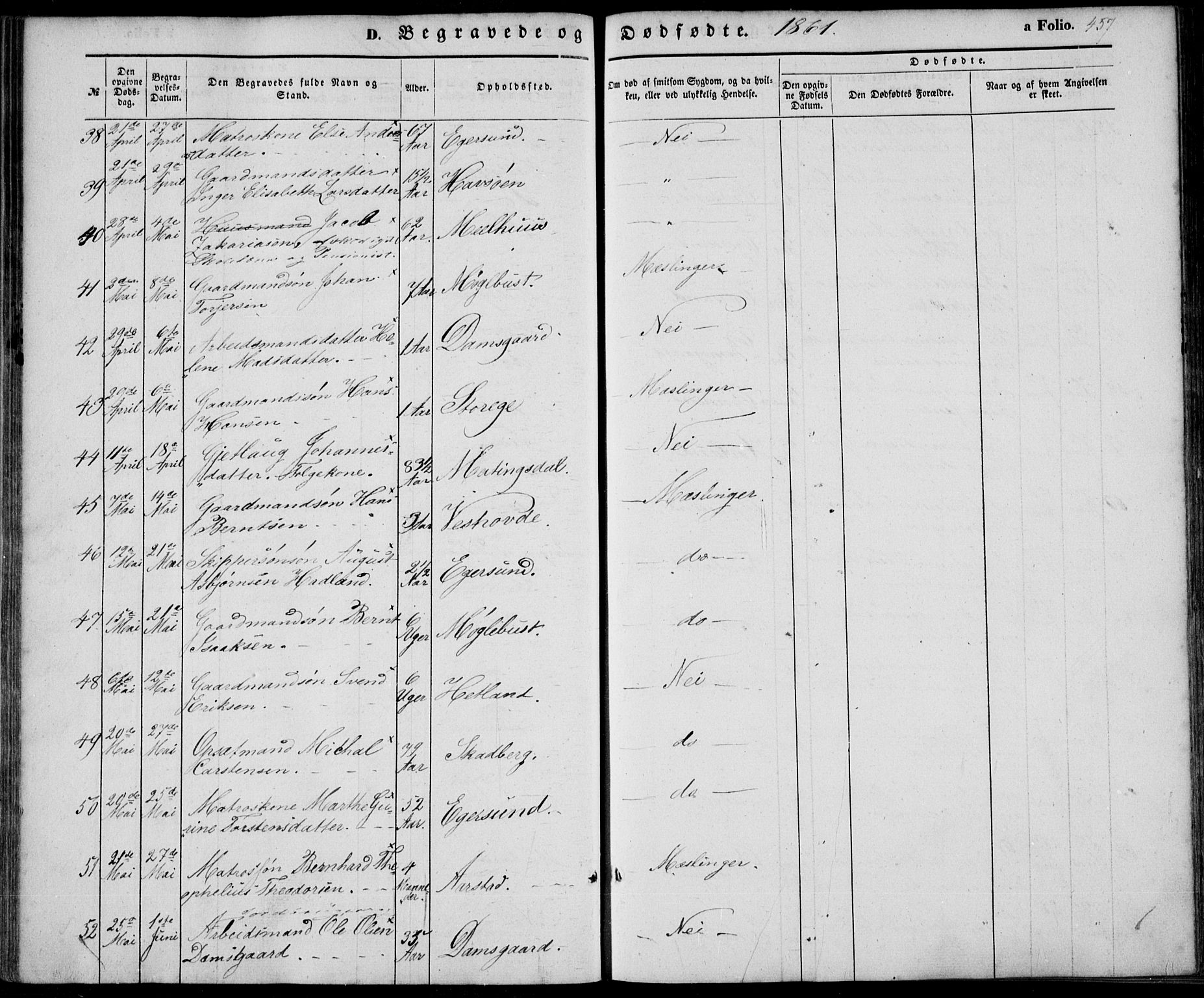 Eigersund sokneprestkontor, AV/SAST-A-101807/S08/L0013: Ministerialbok nr. A 12.2, 1850-1865, s. 457