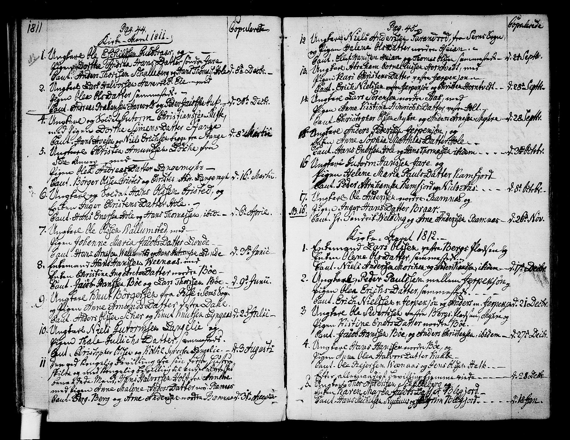Ramnes kirkebøker, SAKO/A-314/F/Fa/L0003: Ministerialbok nr. I 3, 1790-1813, s. 44-45