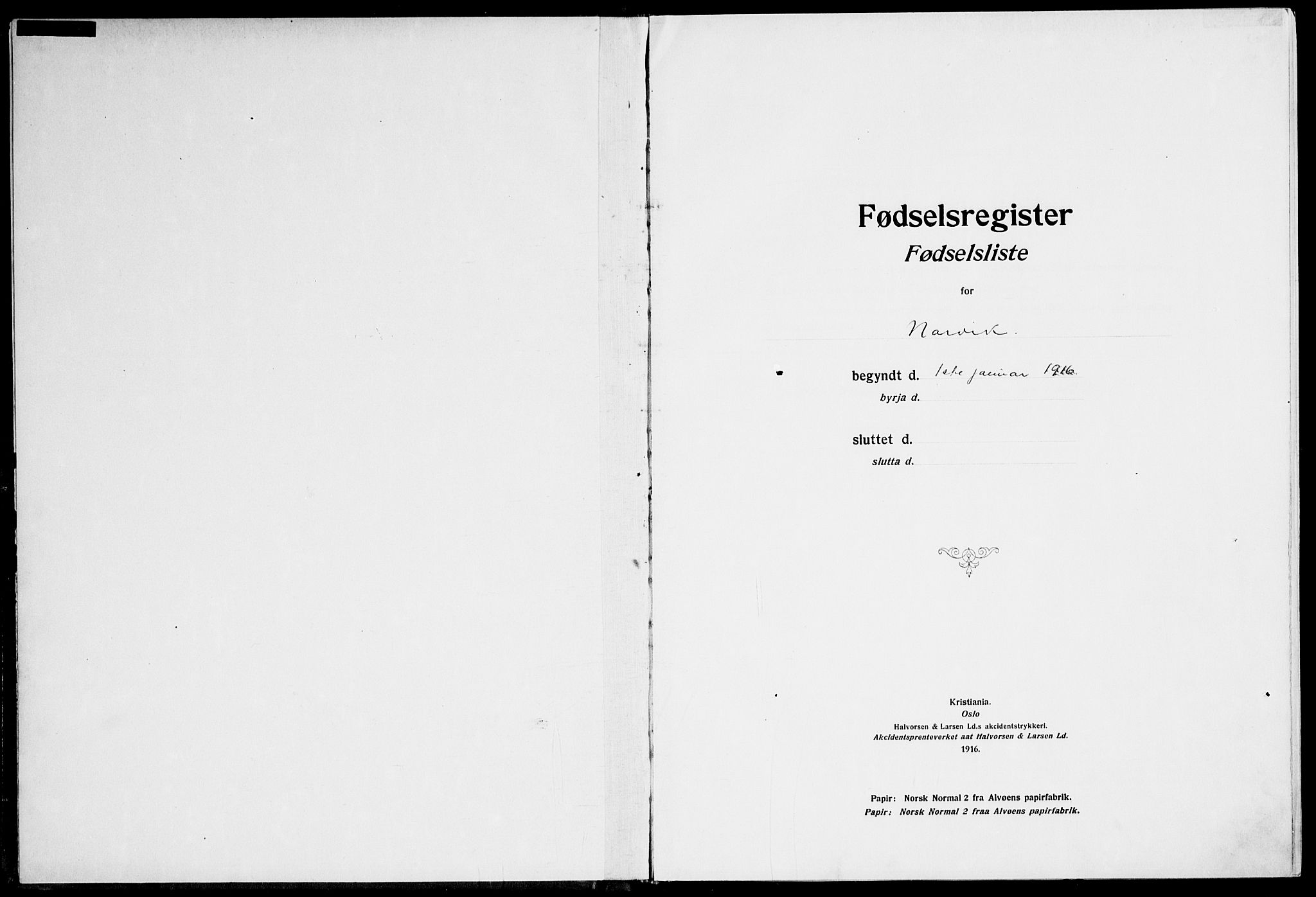 Ministerialprotokoller, klokkerbøker og fødselsregistre - Nordland, SAT/A-1459/871/L1013: Fødselsregister nr. 871.II.4.1, 1916-1924