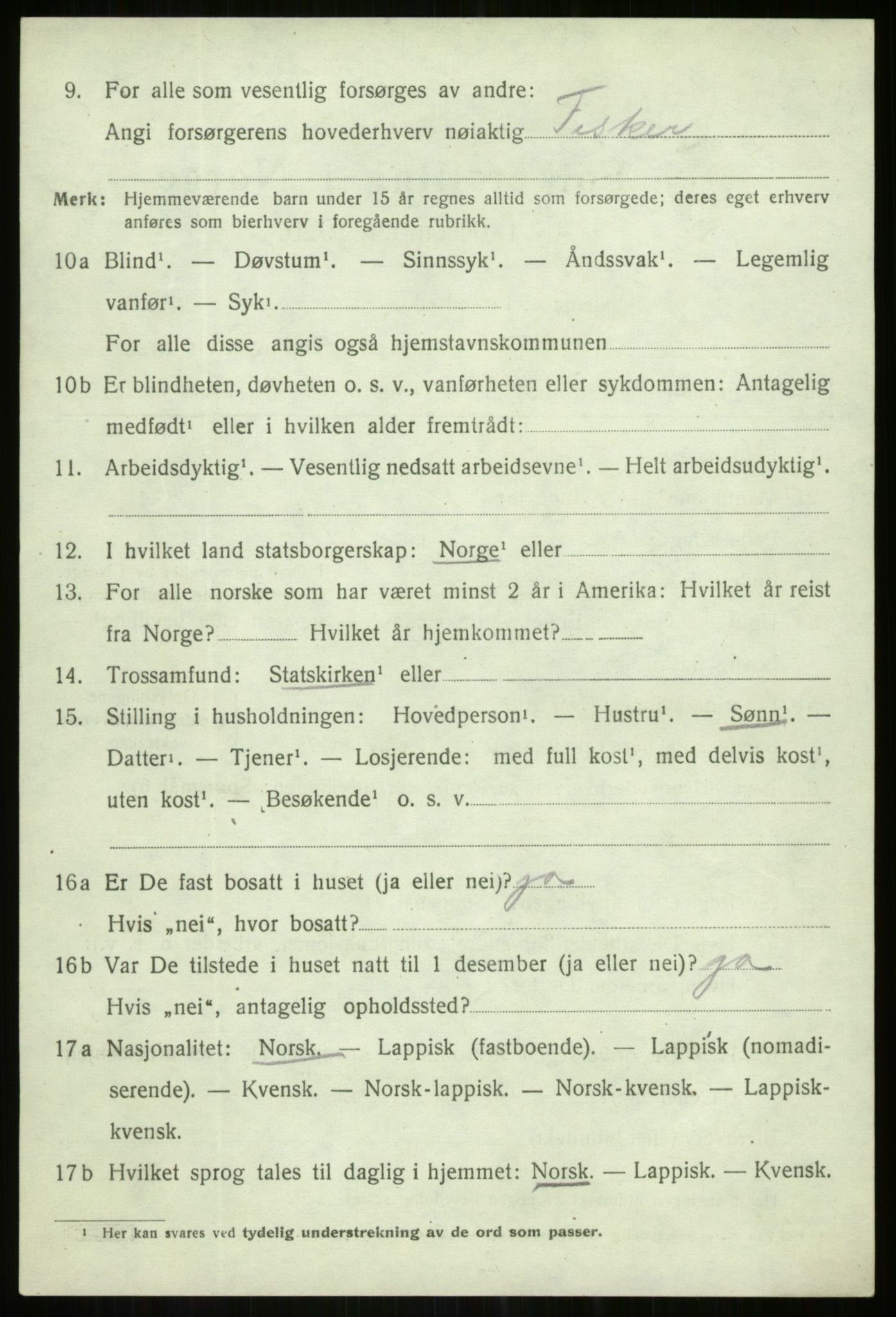 SATØ, Folketelling 1920 for 1931 Lenvik herred, 1920, s. 3273
