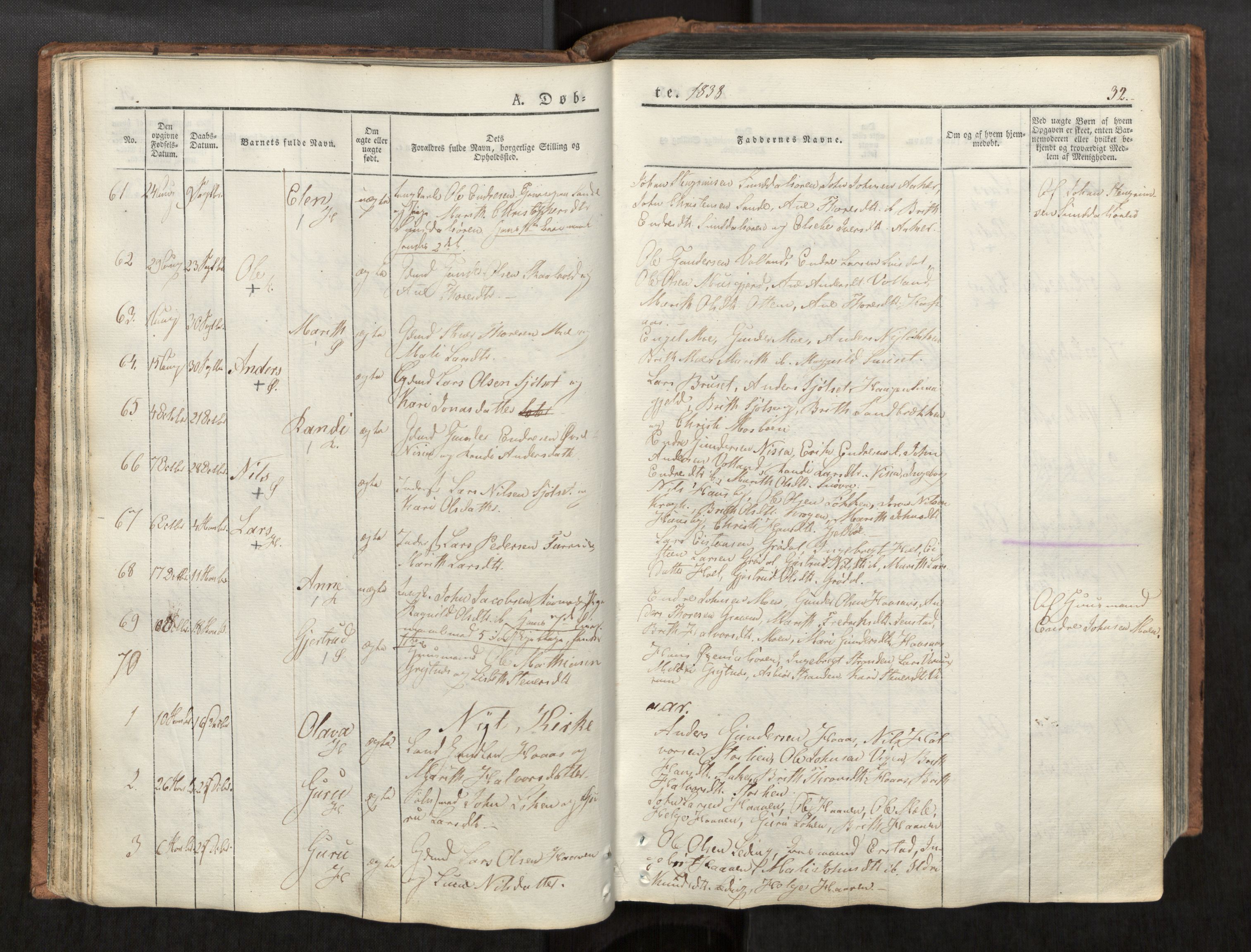Ministerialprotokoller, klokkerbøker og fødselsregistre - Møre og Romsdal, AV/SAT-A-1454/590/L1012: Ministerialbok nr. 590A04, 1832-1846, s. 32