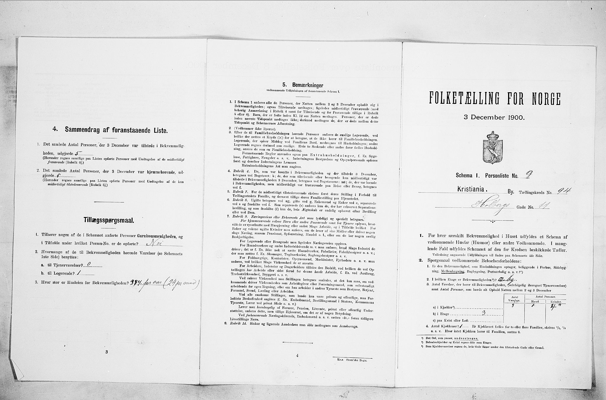 SAO, Folketelling 1900 for 0301 Kristiania kjøpstad, 1900, s. 38097