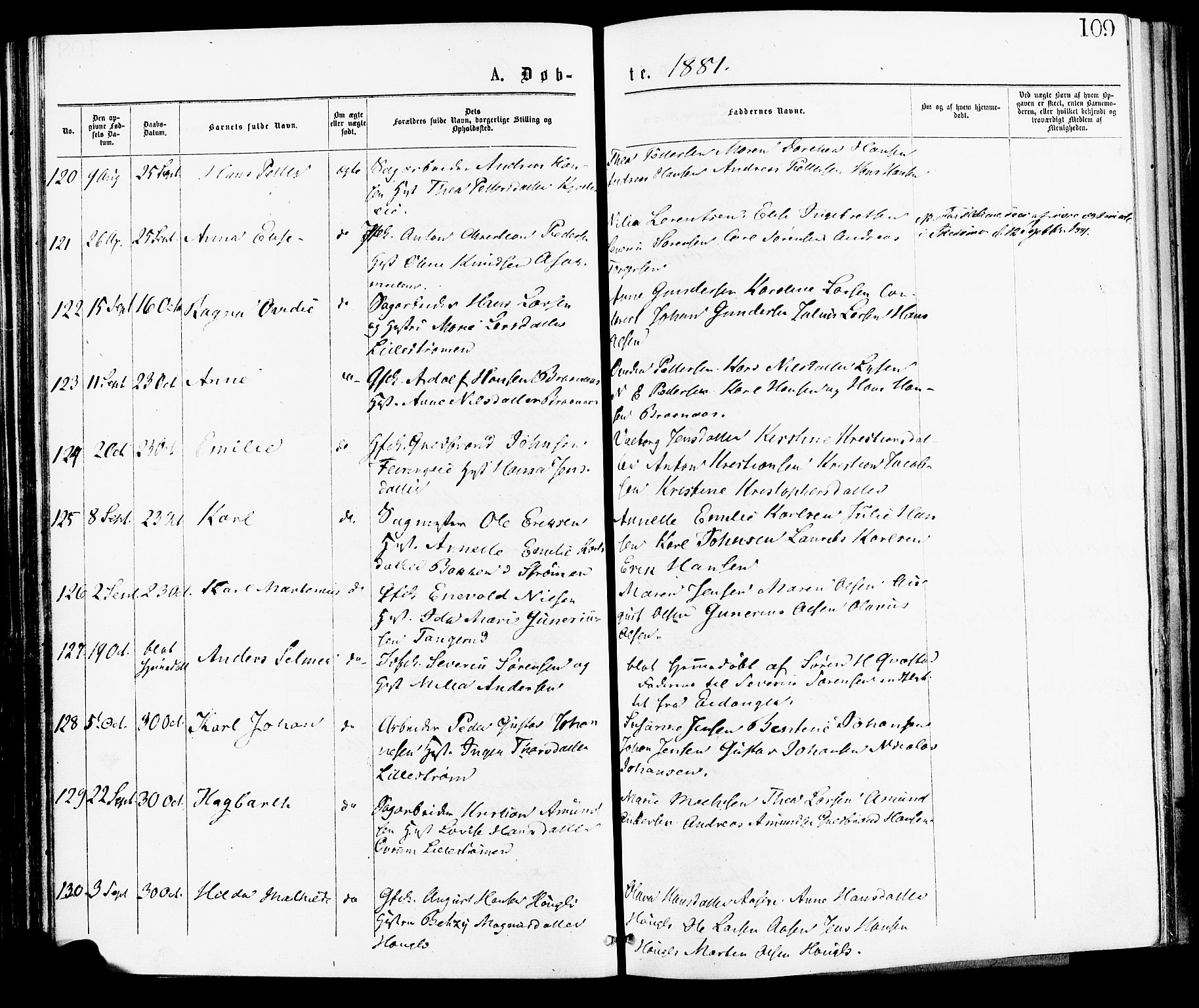 Skedsmo prestekontor Kirkebøker, AV/SAO-A-10033a/F/Fa/L0012: Ministerialbok nr. I 12, 1876-1883, s. 109