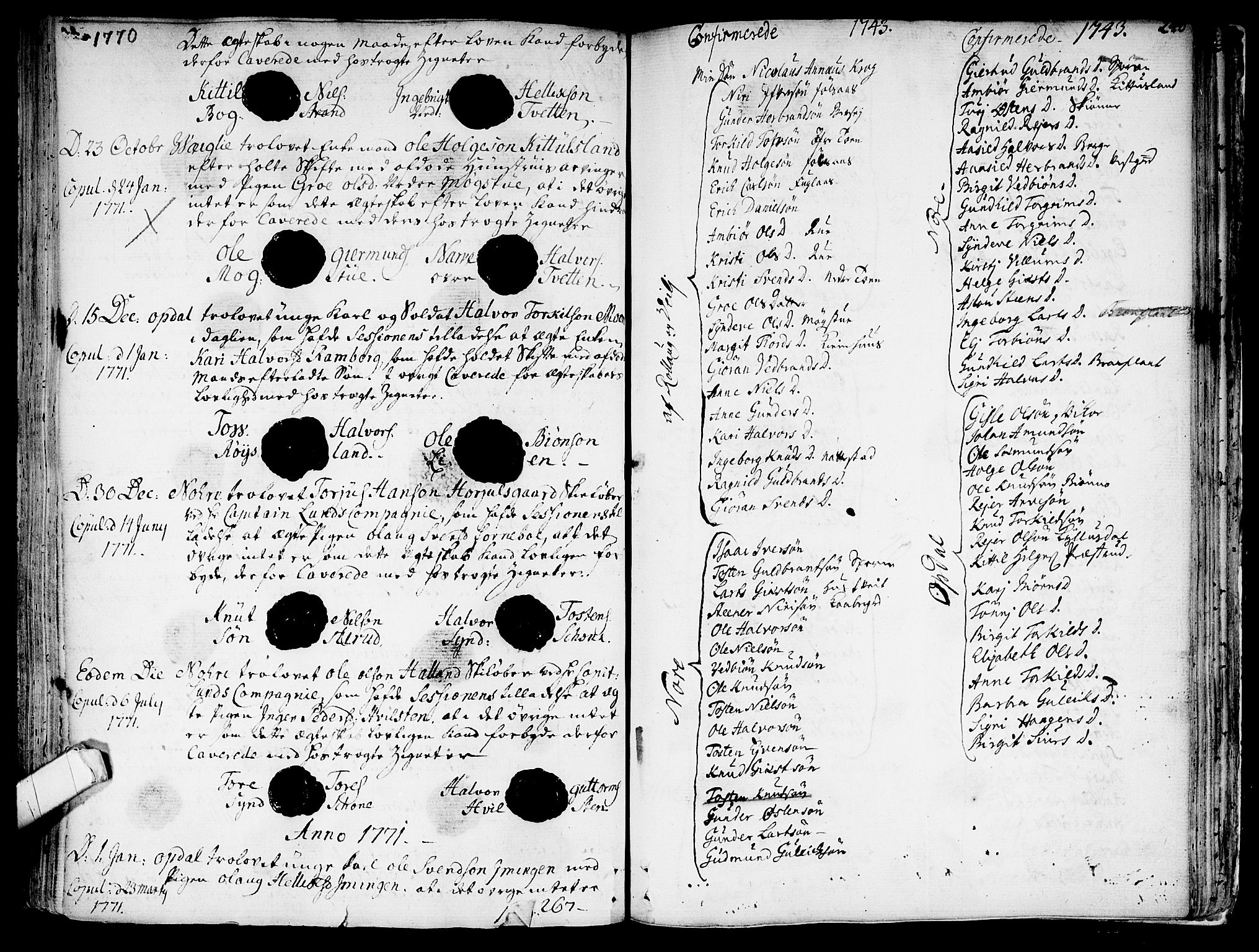 Rollag kirkebøker, SAKO/A-240/F/Fa/L0003: Ministerialbok nr. I 3, 1743-1778, s. 240