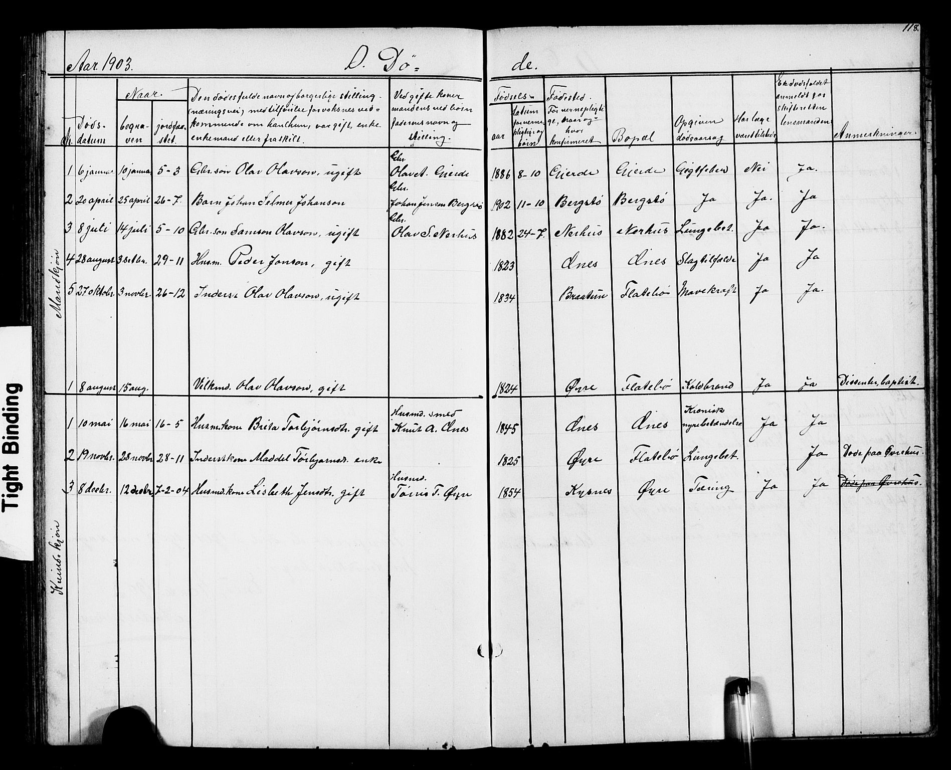 Kvinnherad sokneprestembete, AV/SAB-A-76401/H/Hab: Klokkerbok nr. D 1, 1856-1905, s. 118
