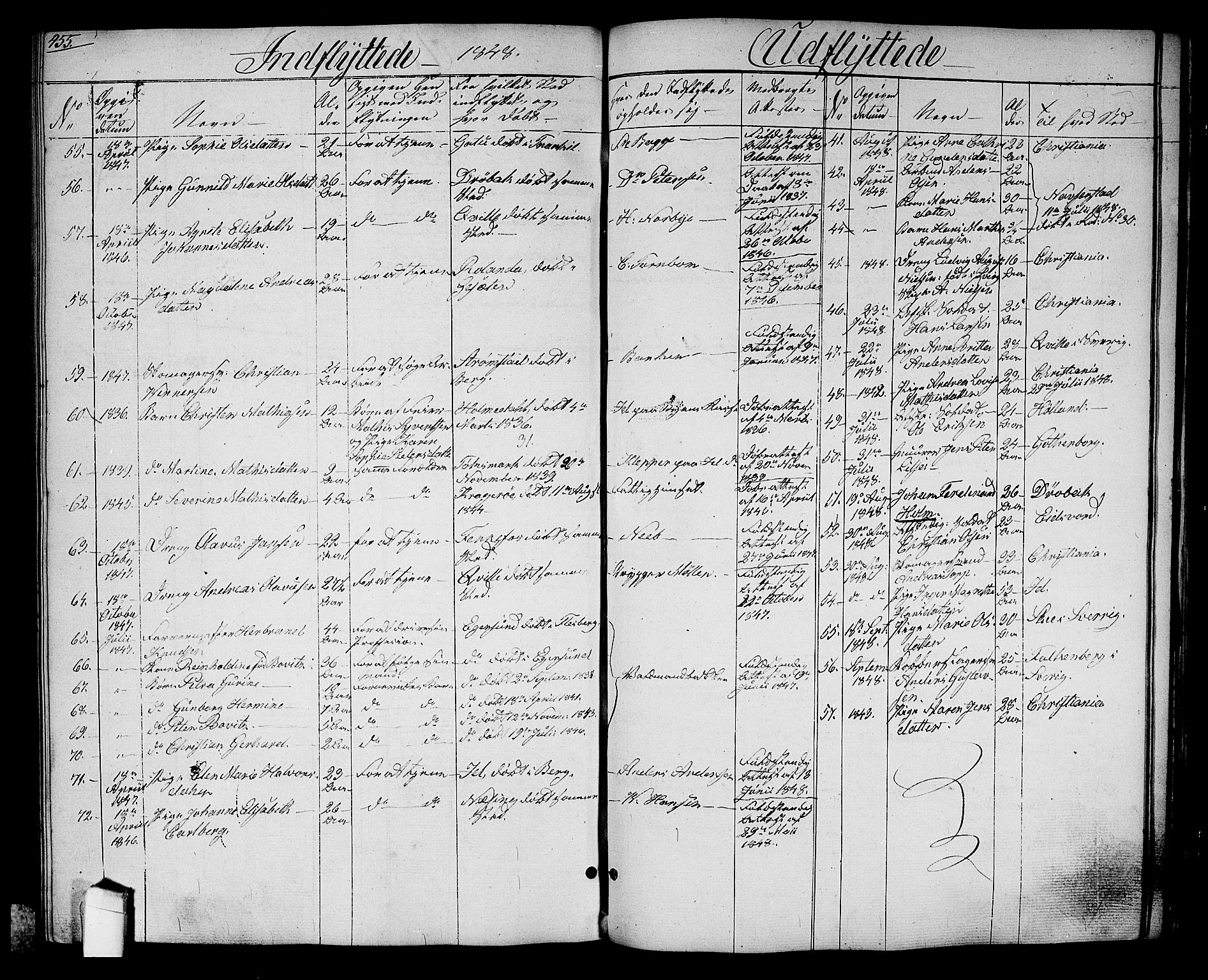 Halden prestekontor Kirkebøker, AV/SAO-A-10909/G/Ga/L0004: Klokkerbok nr. 4, 1845-1854, s. 455
