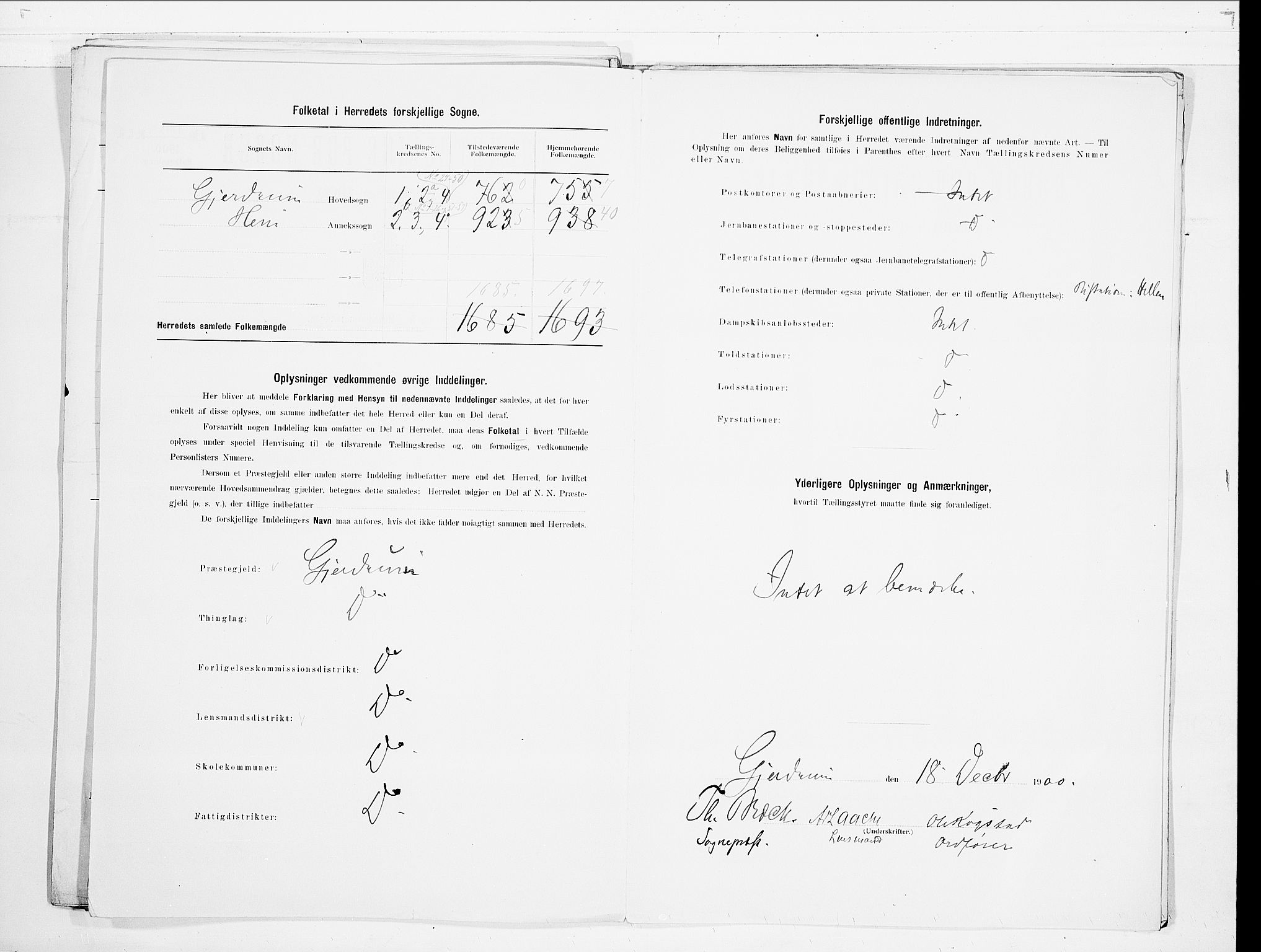 SAO, Folketelling 1900 for 0234 Gjerdrum herred, 1900, s. 3