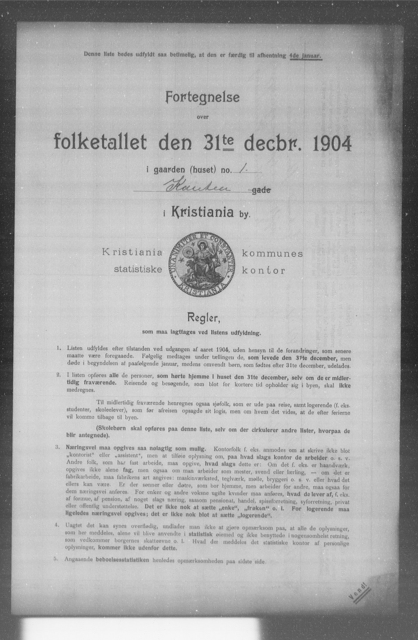 OBA, Kommunal folketelling 31.12.1904 for Kristiania kjøpstad, 1904, s. 9240