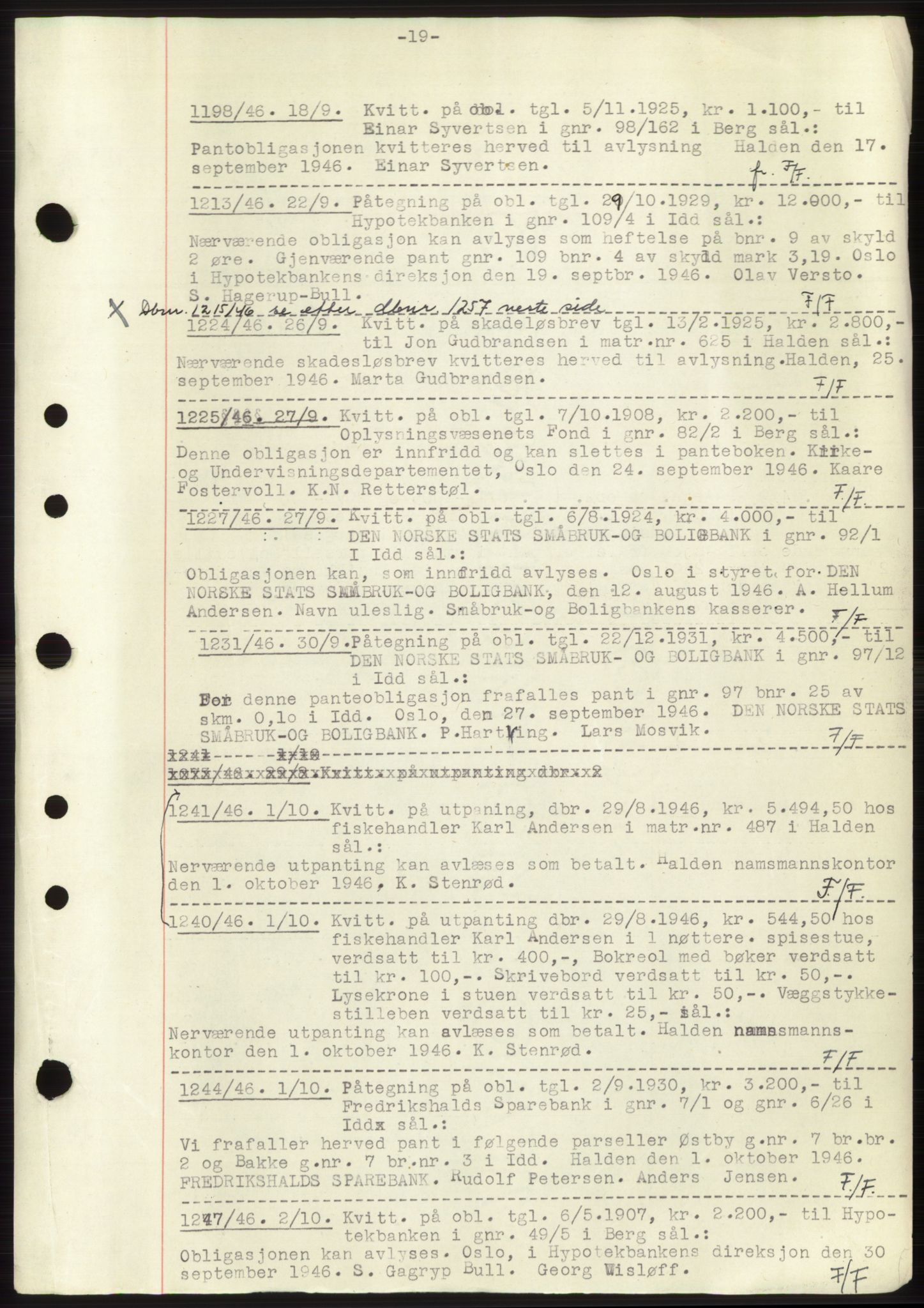 Idd og Marker sorenskriveri, SAO/A-10283/G/Gb/Gbc/L0003: Pantebok nr. B4-9b, 1946-1946, Tingl.dato: 18.09.1946