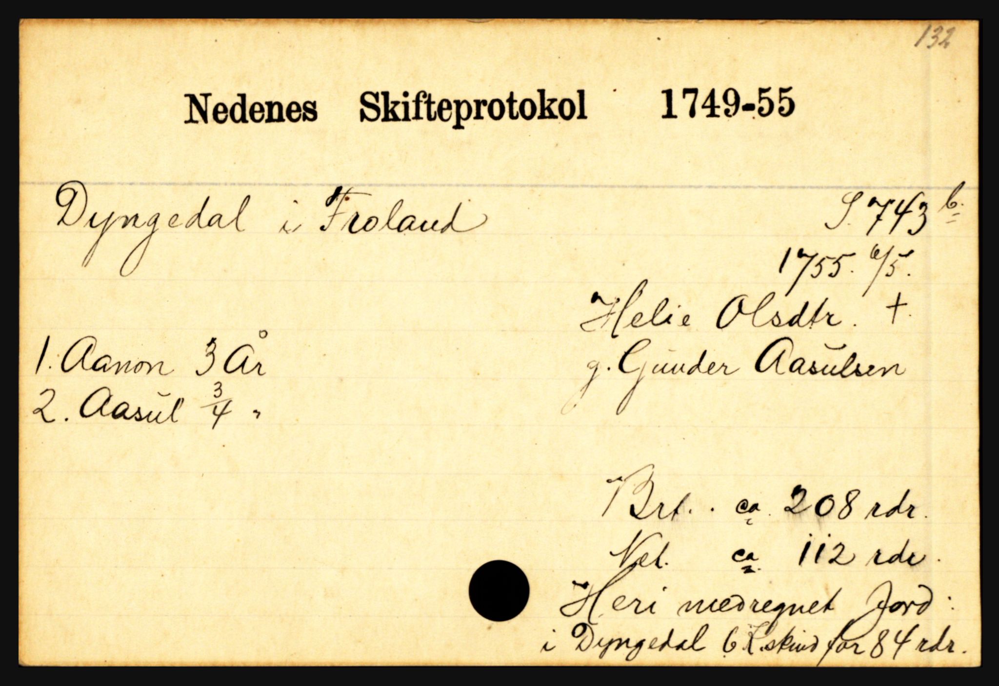 Nedenes sorenskriveri før 1824, AV/SAK-1221-0007/H, s. 5523