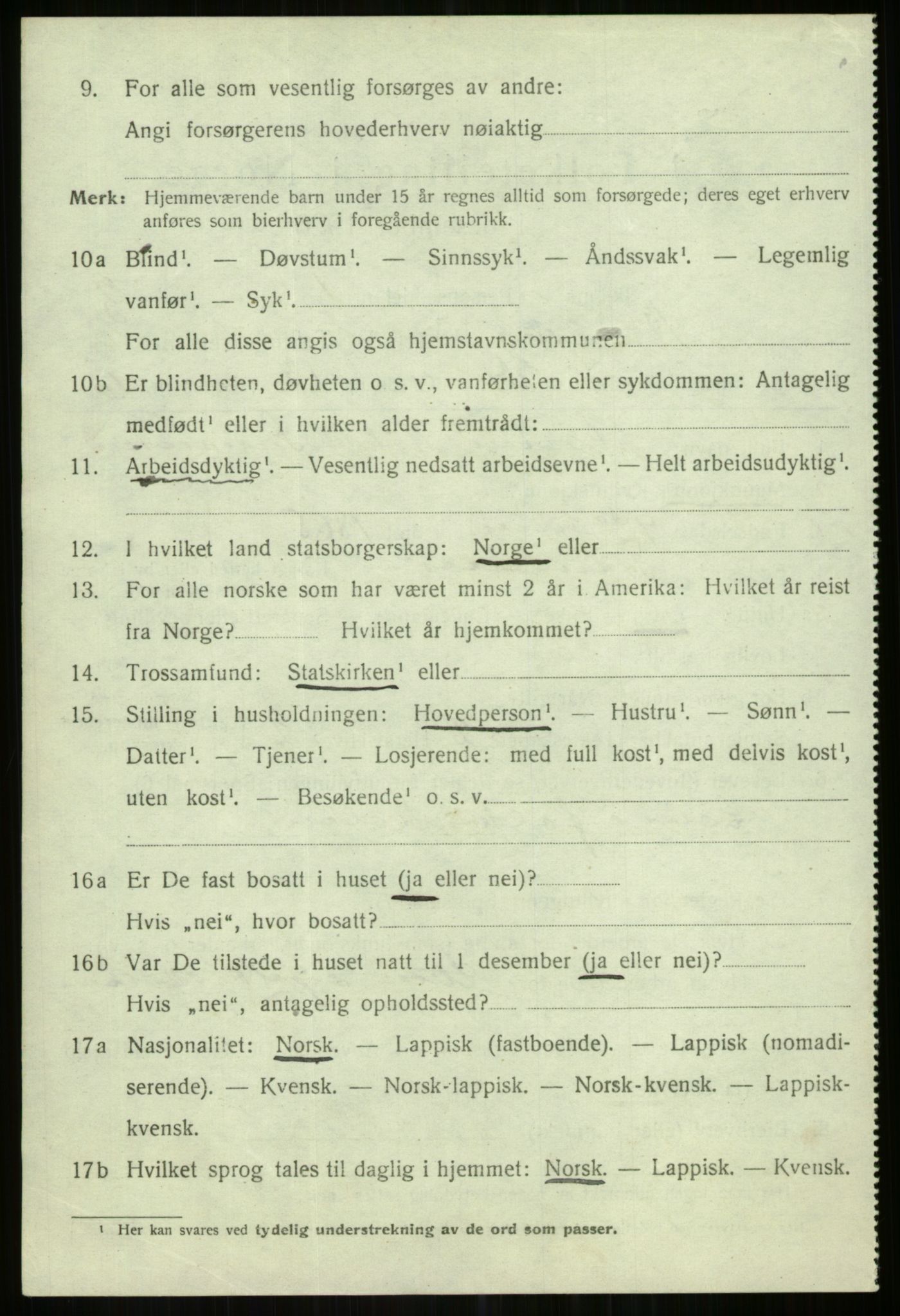 SATØ, Folketelling 1920 for 1936 Karlsøy herred, 1920, s. 2015