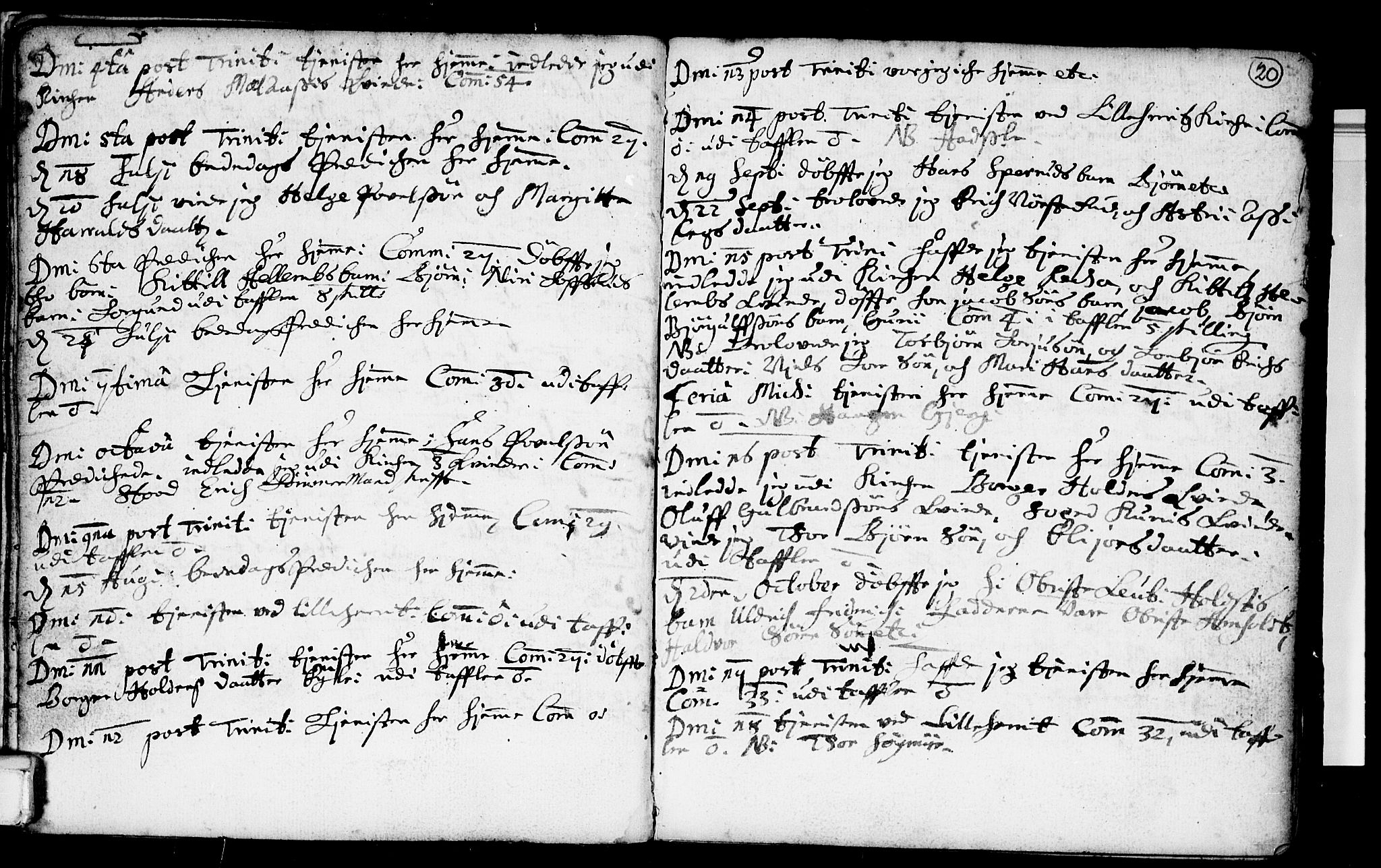 Heddal kirkebøker, SAKO/A-268/F/Fa/L0001: Ministerialbok nr. I 1, 1648-1699, s. 20