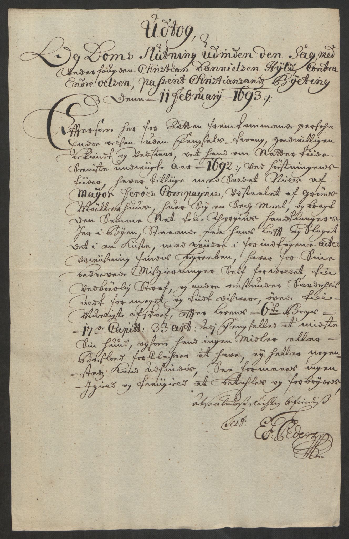Rentekammeret inntil 1814, Reviderte regnskaper, Byregnskaper, AV/RA-EA-4066/R/Rm/L0285: [M18] Sikt og sakefall, 1681-1718, s. 204