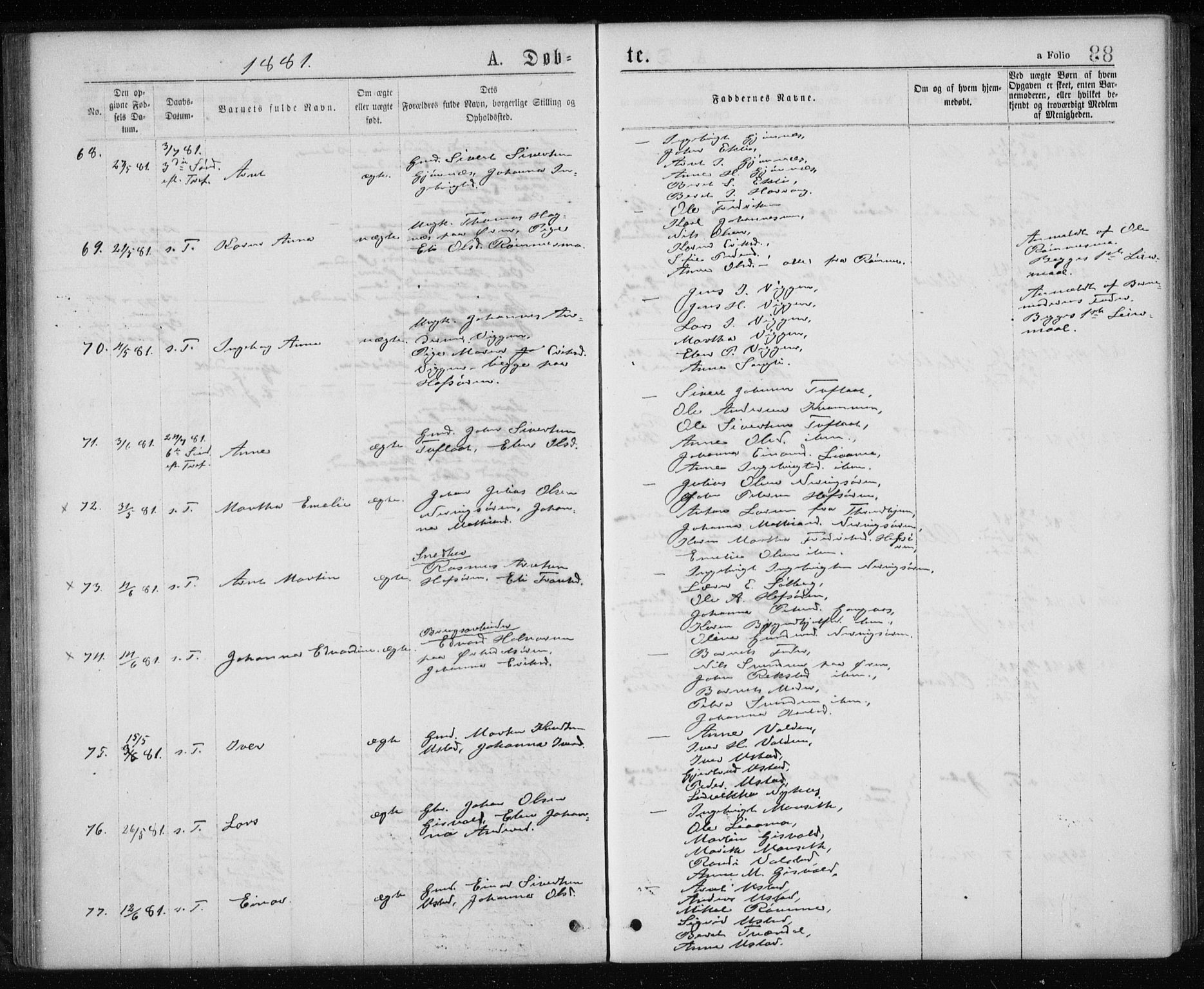 Ministerialprotokoller, klokkerbøker og fødselsregistre - Sør-Trøndelag, AV/SAT-A-1456/668/L0817: Klokkerbok nr. 668C06, 1873-1884, s. 88