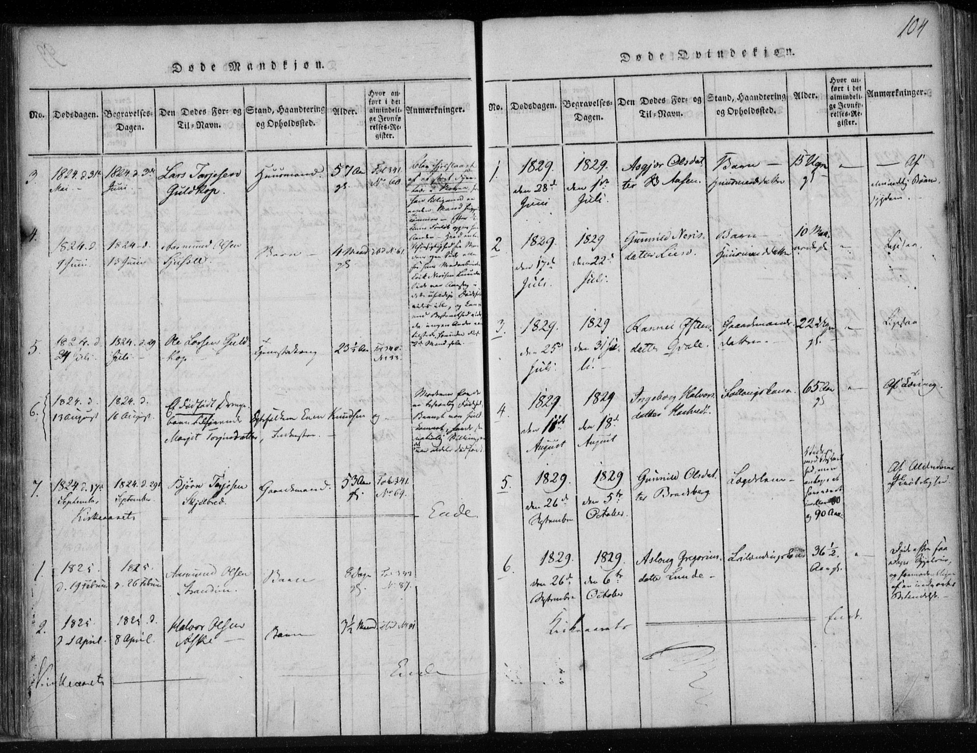 Lårdal kirkebøker, SAKO/A-284/F/Fa/L0005: Ministerialbok nr. I 5, 1815-1860, s. 100