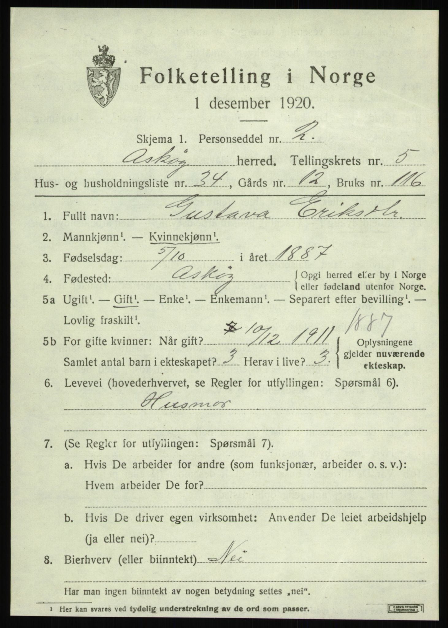 SAB, Folketelling 1920 for 1247 Askøy herred, 1920, s. 9168