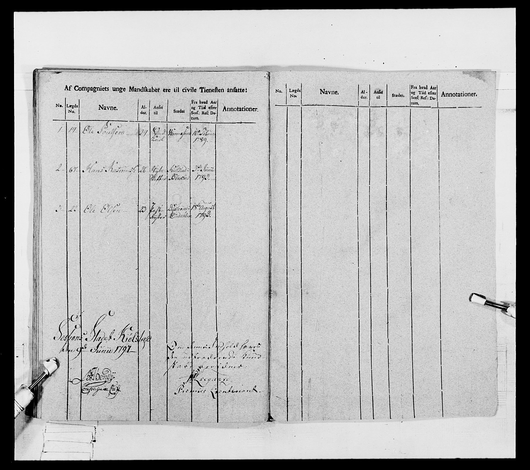 Generalitets- og kommissariatskollegiet, Det kongelige norske kommissariatskollegium, AV/RA-EA-5420/E/Eh/L0067: Opplandske nasjonale infanteriregiment, 1789-1797, s. 508