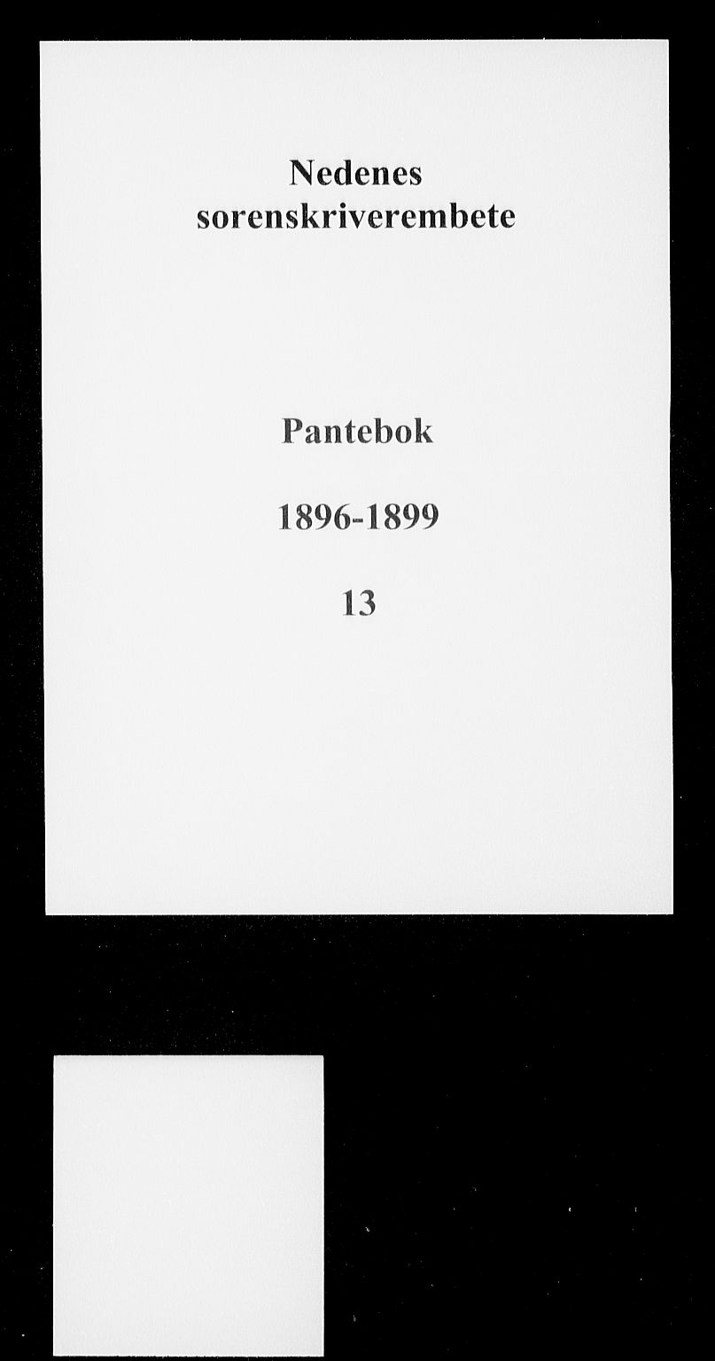 Nedenes sorenskriveri, AV/SAK-1221-0006/G/Gb/Gba/L0016: Pantebok nr. 13, 1896-1899