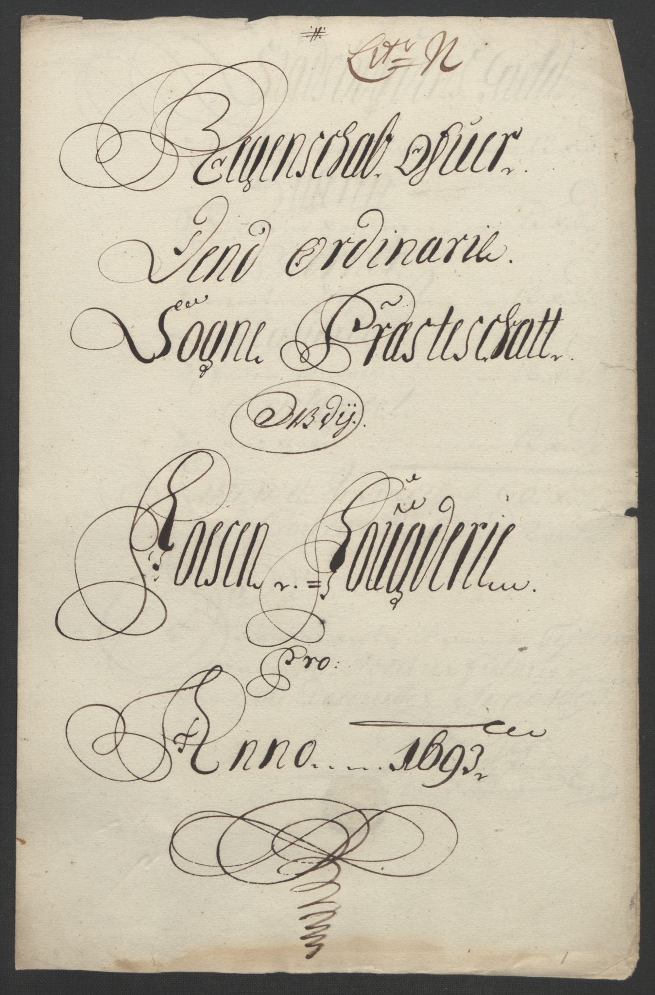 Rentekammeret inntil 1814, Reviderte regnskaper, Fogderegnskap, RA/EA-4092/R57/L3849: Fogderegnskap Fosen, 1692-1693, s. 560