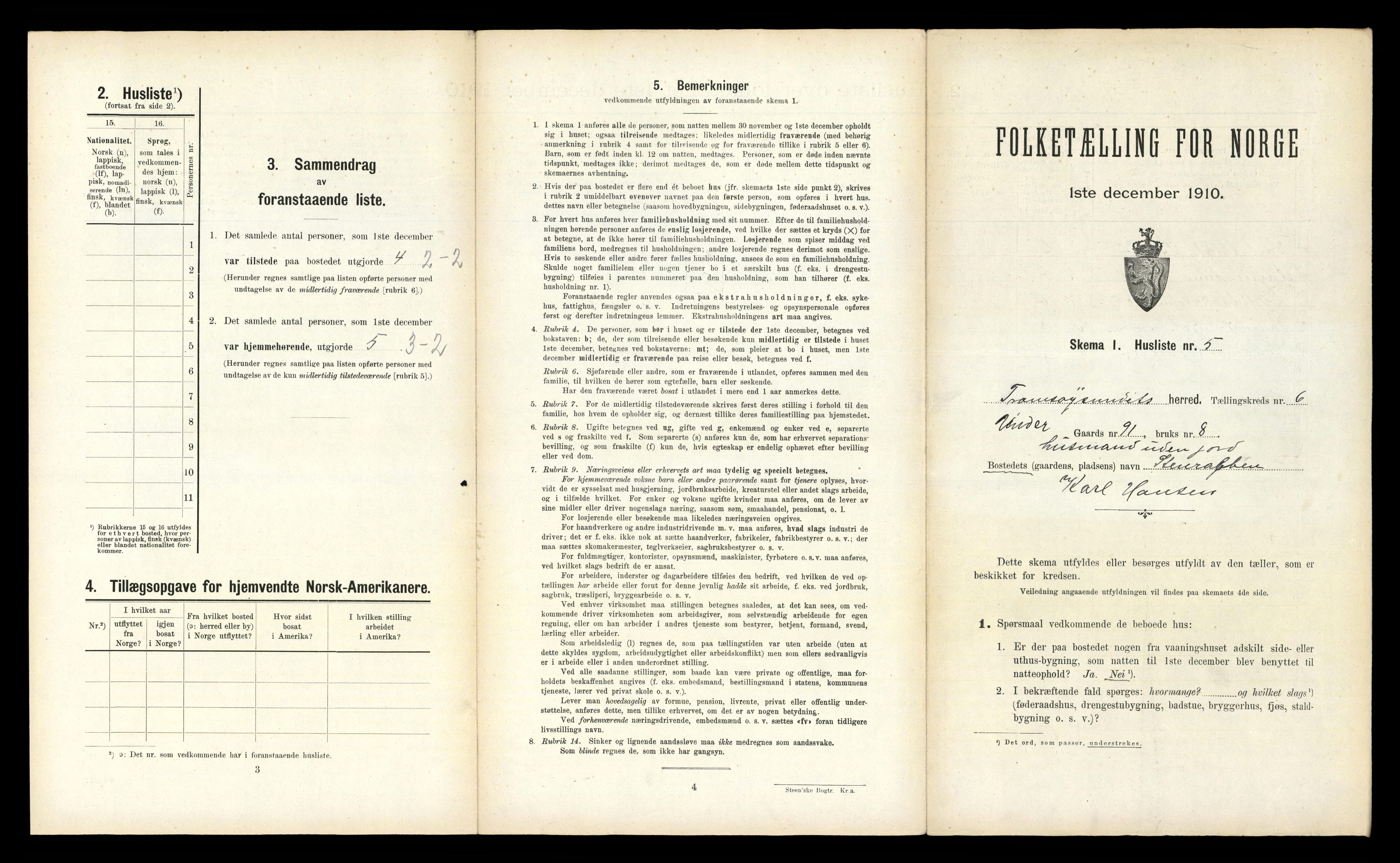 RA, Folketelling 1910 for 1934 Tromsøysund herred, 1910, s. 1193