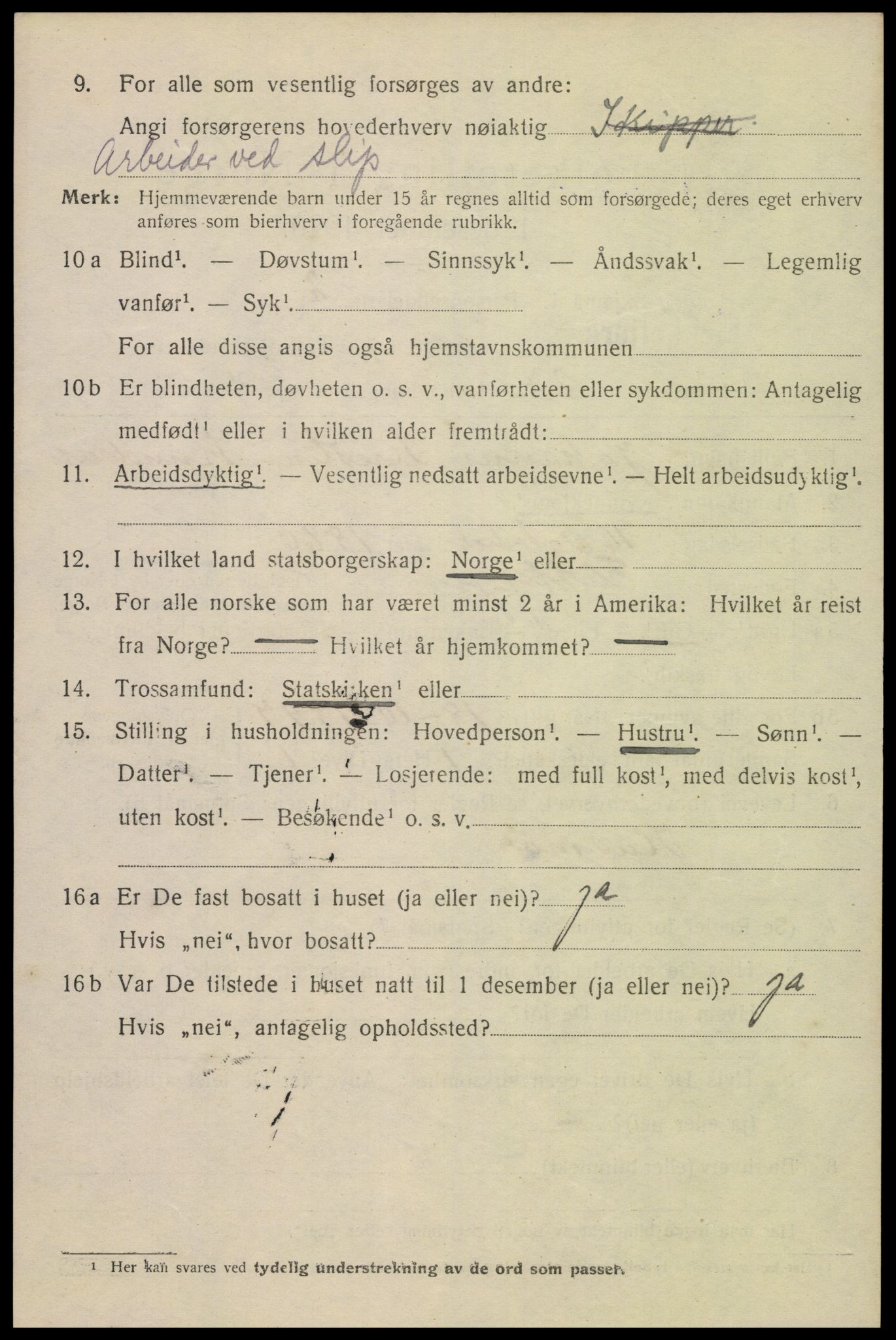 SAK, Folketelling 1920 for 1004 Flekkefjord kjøpstad, 1920, s. 2091