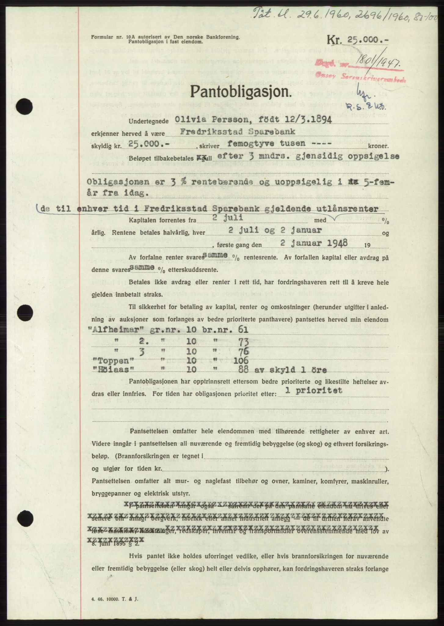 Onsøy sorenskriveri, SAO/A-10474/G/Ga/Gac/L0006: Pantebok nr. B 12-6, 1947-1948, Dagboknr: 1801/1947