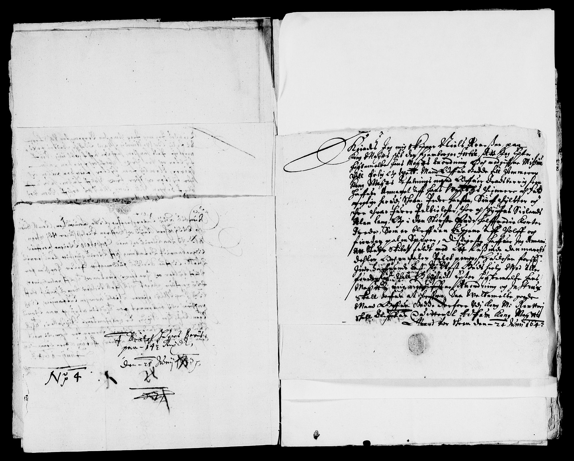 Rentekammeret inntil 1814, Reviderte regnskaper, Lensregnskaper, AV/RA-EA-5023/R/Rb/Rbp/L0028: Bratsberg len, 1642-1644