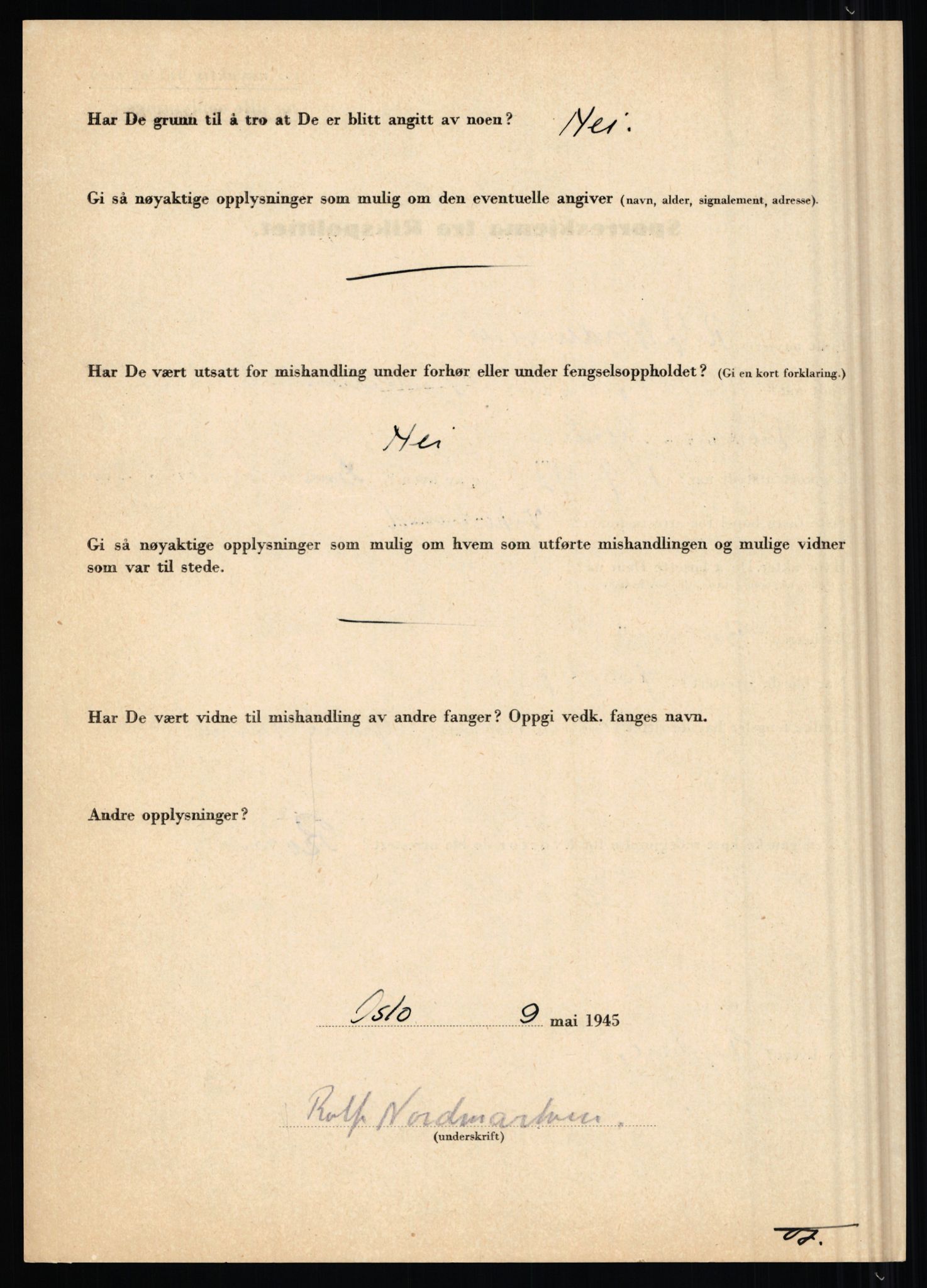 Rikspolitisjefen, AV/RA-S-1560/L/L0012: Mogensen, Øivind - Noraas, Lars, 1940-1945, s. 1035