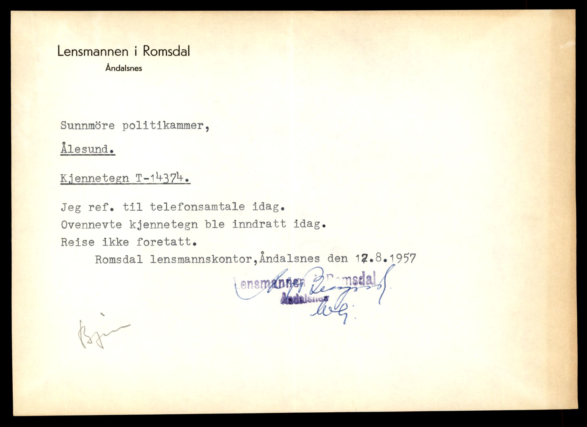 Møre og Romsdal vegkontor - Ålesund trafikkstasjon, AV/SAT-A-4099/F/Fe/L0045: Registreringskort for kjøretøy T 14320 - T 14444, 1927-1998, s. 1445