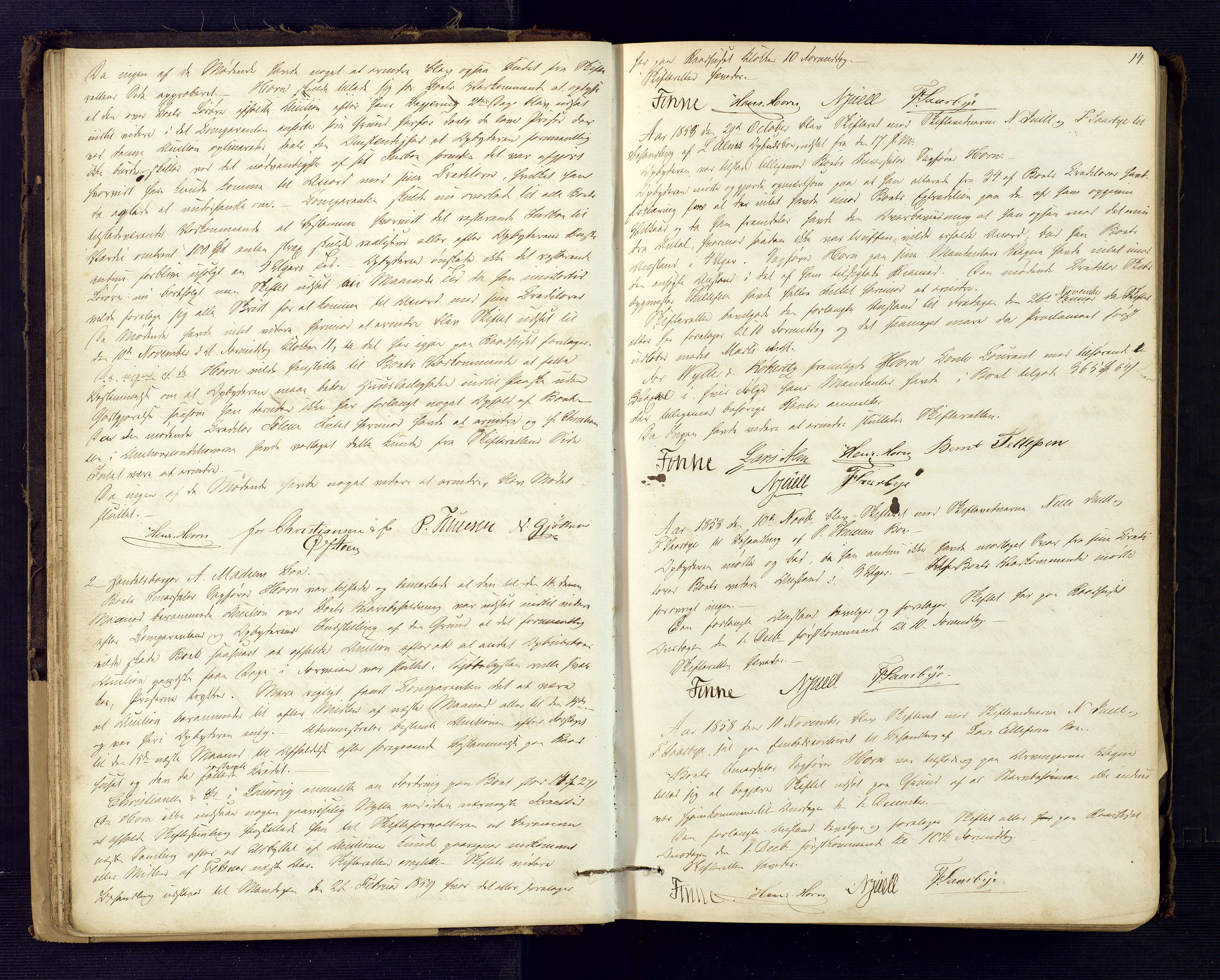 Risør byfogd, AV/SAK-1222-0005/H/Hc/L0002: Skifteprotokoll nr. 2, 1858-1871, s. 14