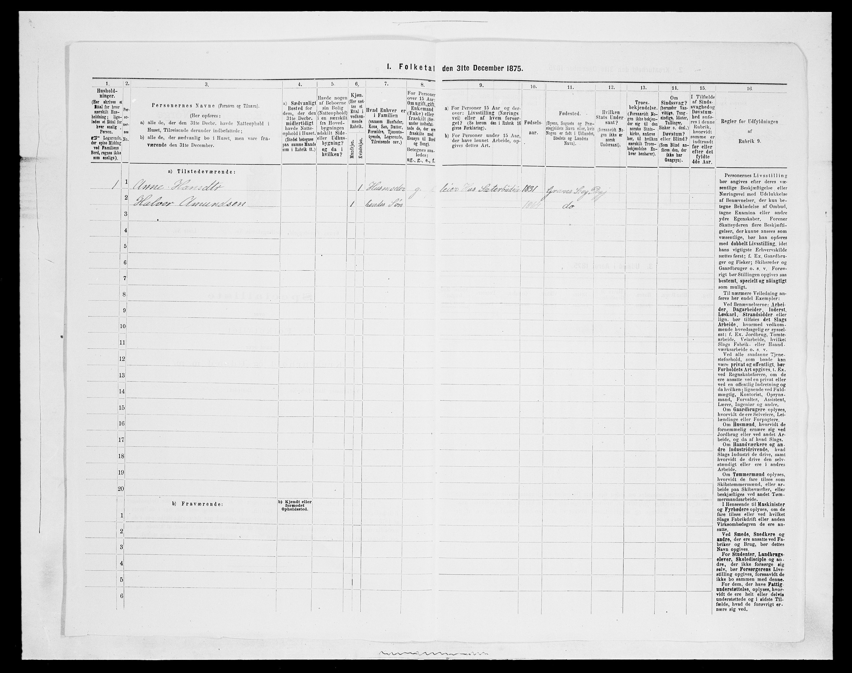 SAH, Folketelling 1875 for 0534P Gran prestegjeld, 1875, s. 2373