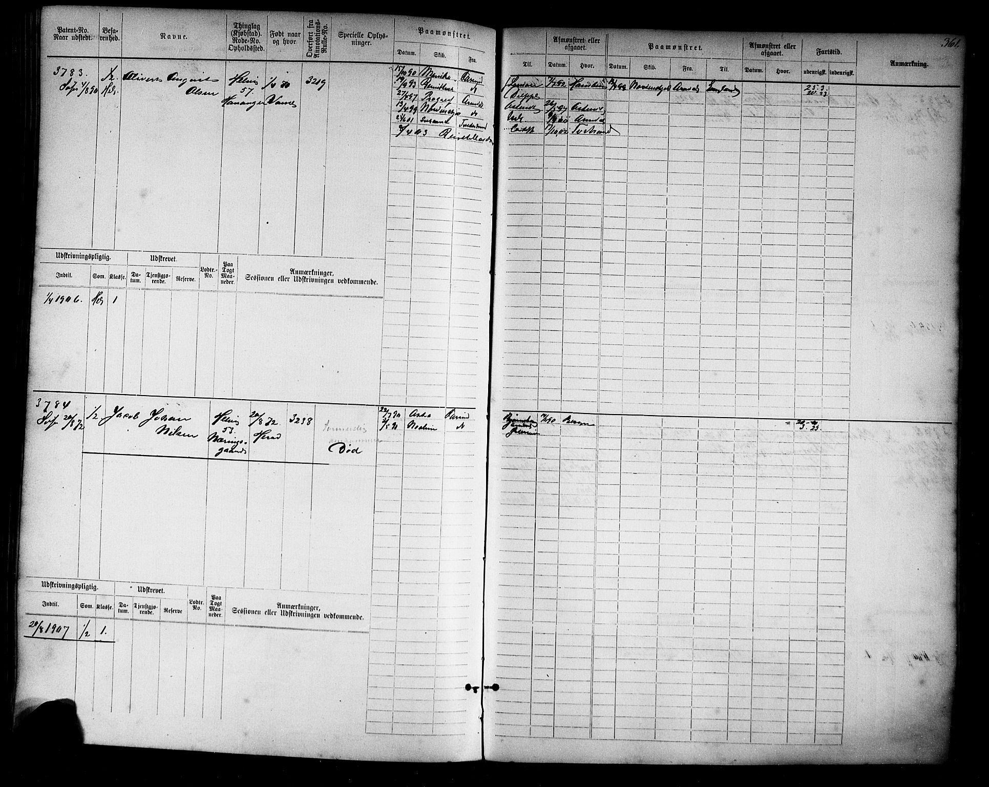 Farsund mønstringskrets, AV/SAK-2031-0017/F/Fb/L0019: Hovedrulle nr 3067-3832, Z-11, 1882-1922, s. 368