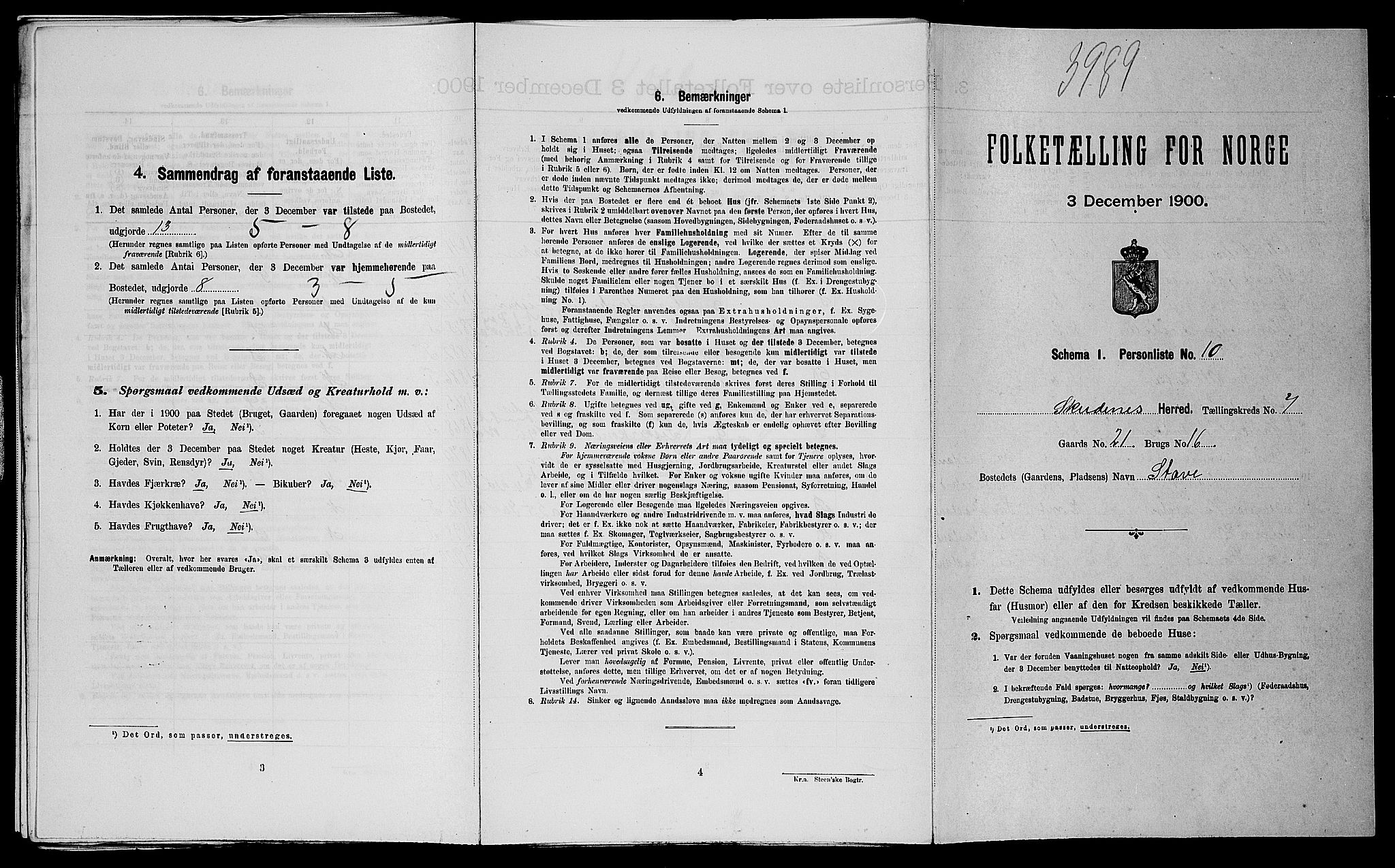 SAST, Folketelling 1900 for 1150 Skudenes herred, 1900, s. 965