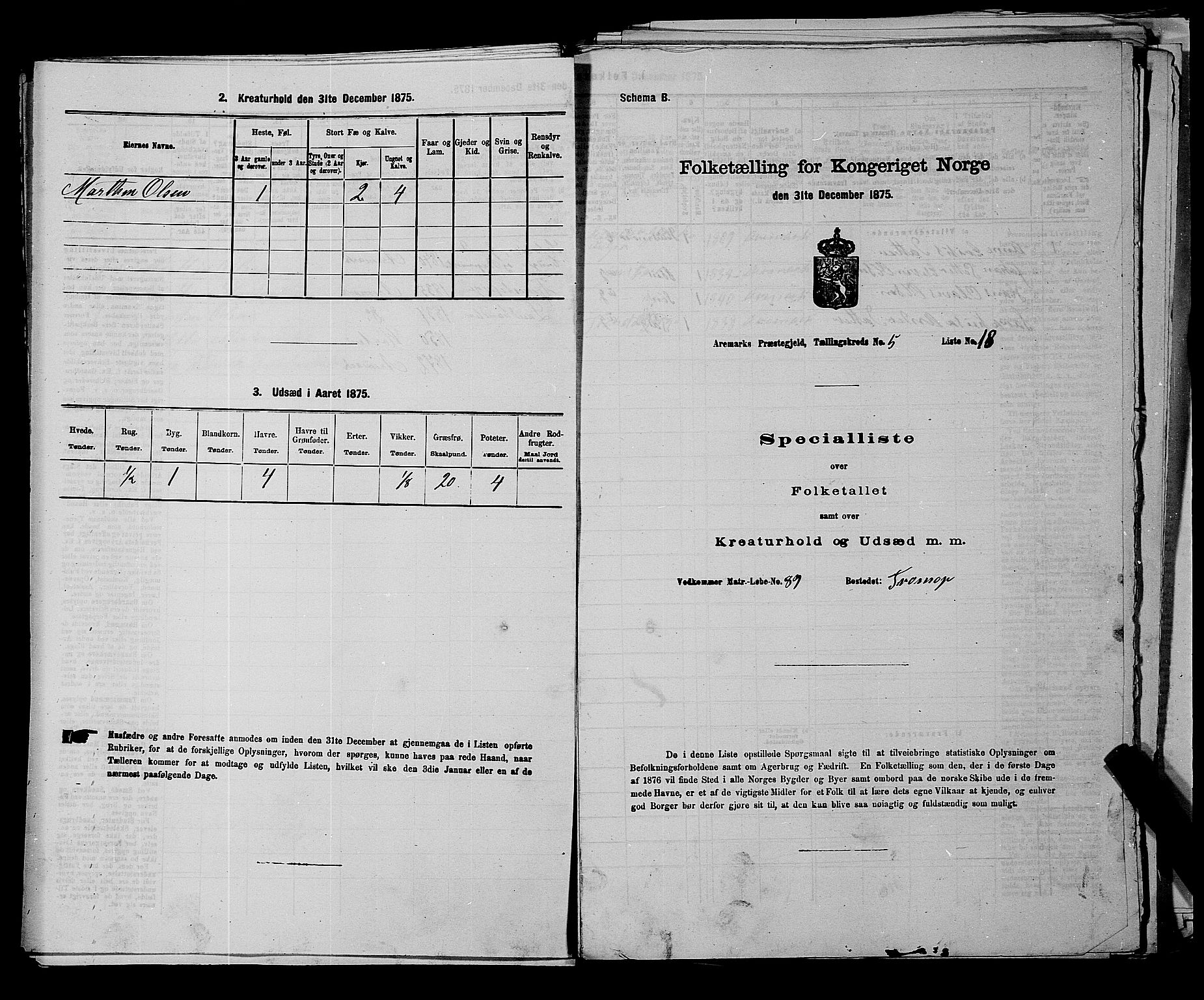 RA, Folketelling 1875 for 0118P Aremark prestegjeld, 1875, s. 676
