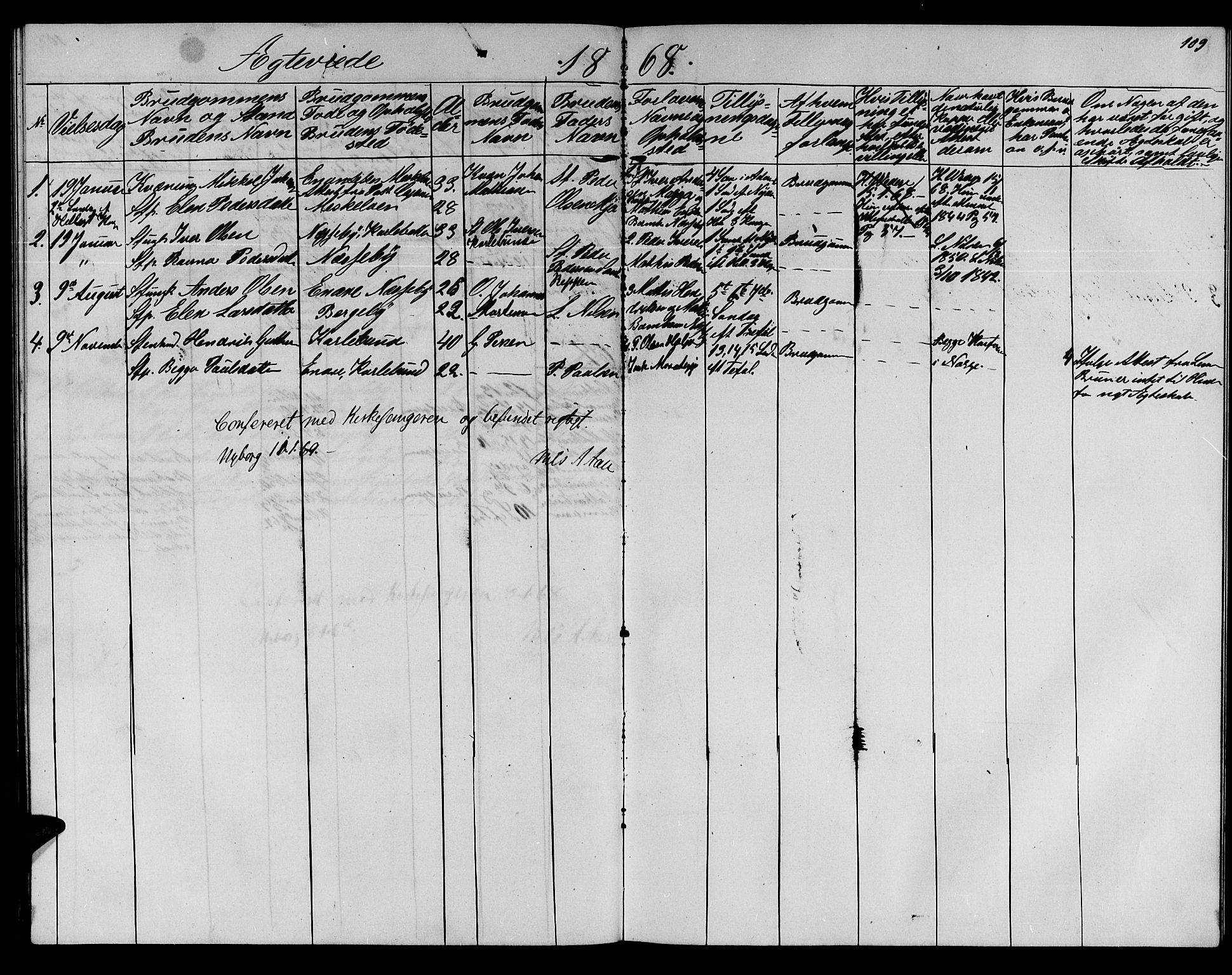 Nesseby sokneprestkontor, AV/SATØ-S-1330/H/Hb/L0002klokker: Klokkerbok nr. 2, 1861-1868, s. 109