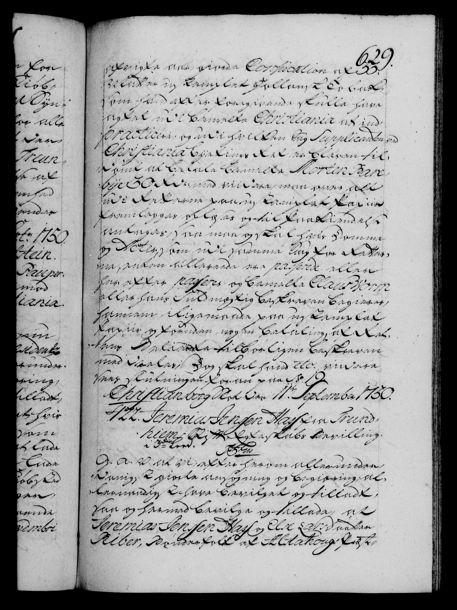 Danske Kanselli 1572-1799, RA/EA-3023/F/Fc/Fca/Fcaa/L0036: Norske registre, 1749-1750, s. 629a
