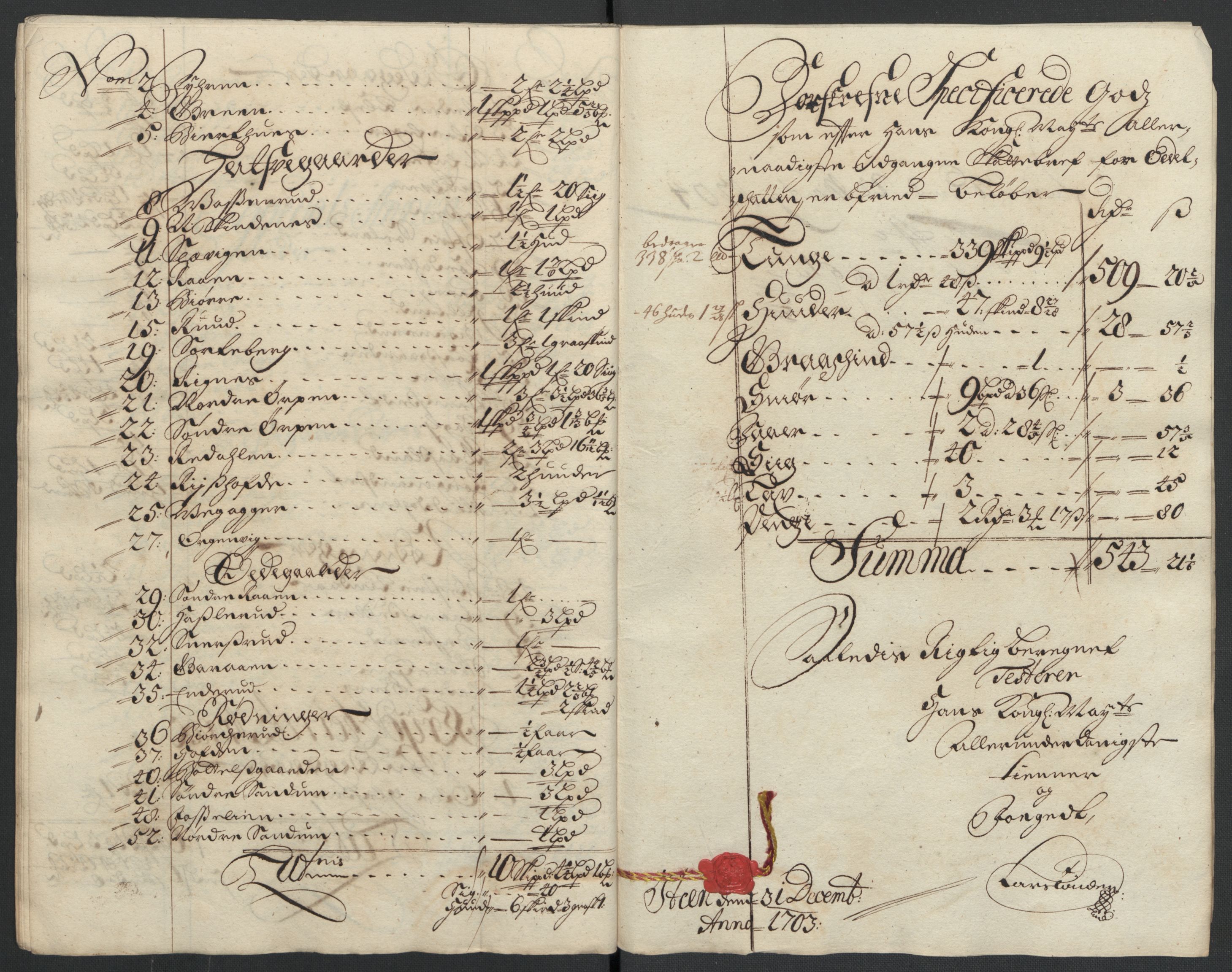 Rentekammeret inntil 1814, Reviderte regnskaper, Fogderegnskap, AV/RA-EA-4092/R22/L1461: Fogderegnskap Ringerike, Hallingdal og Buskerud, 1703, s. 278