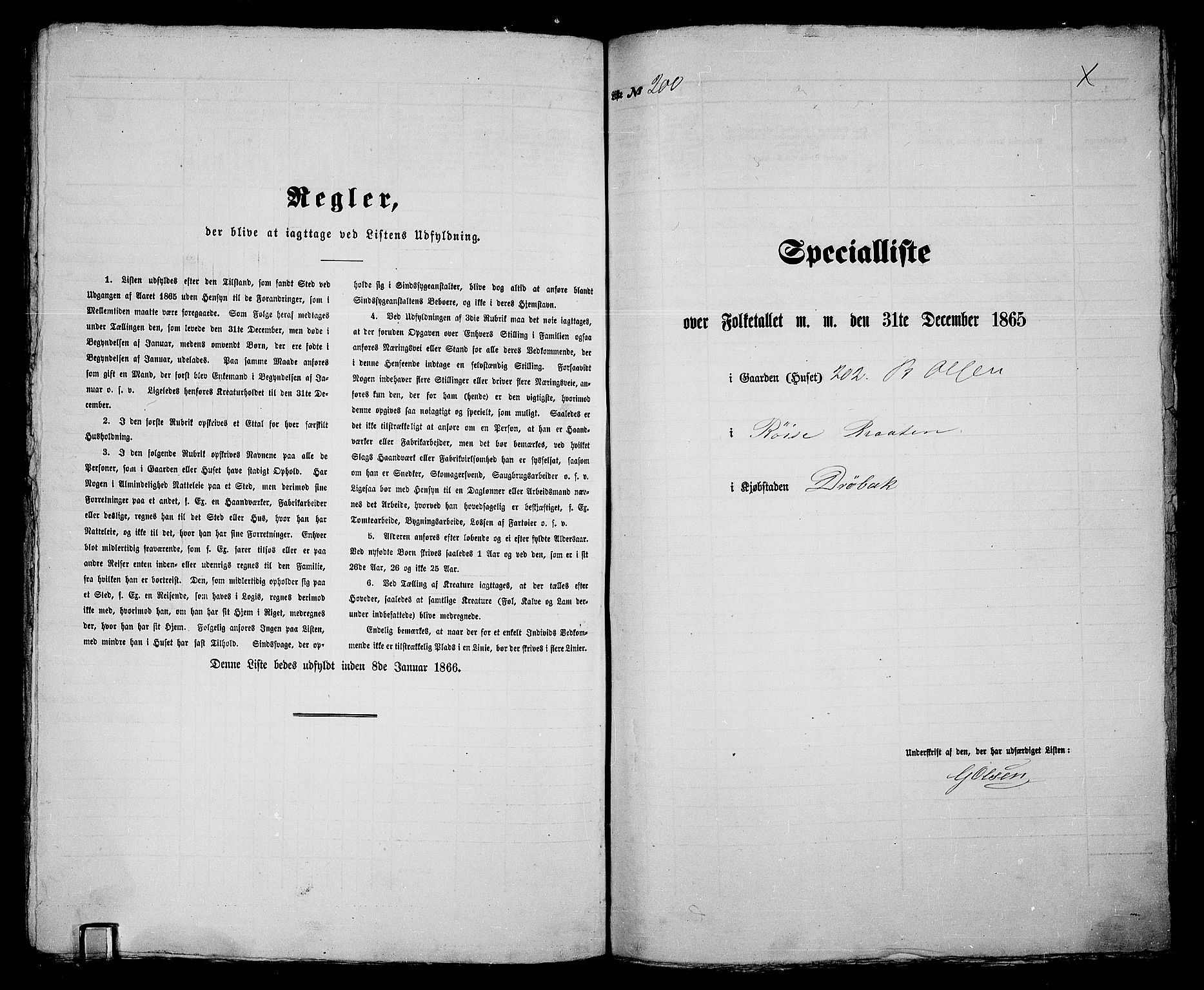 RA, Folketelling 1865 for 0203B Drøbak prestegjeld, Drøbak kjøpstad, 1865, s. 405