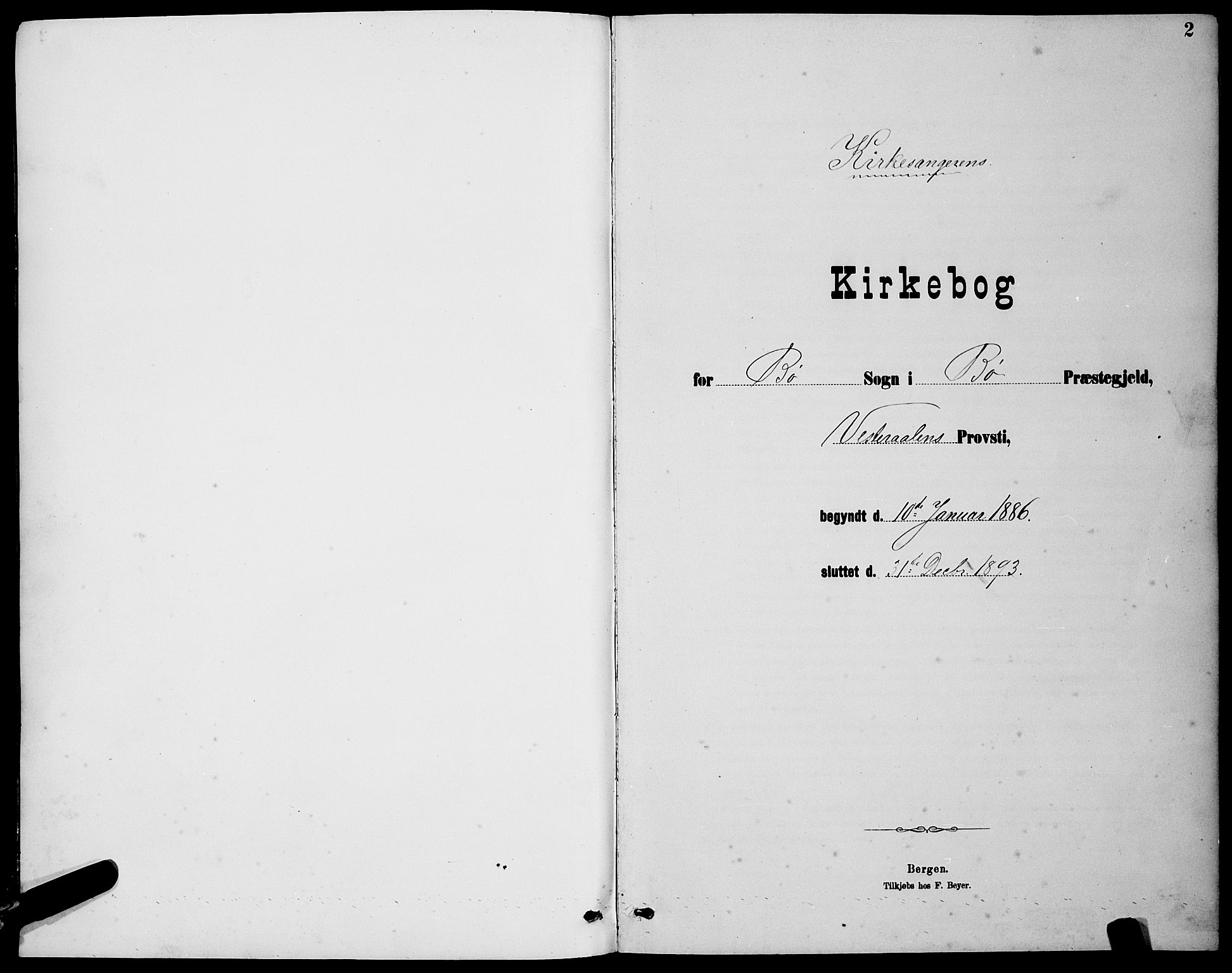 Ministerialprotokoller, klokkerbøker og fødselsregistre - Nordland, AV/SAT-A-1459/891/L1315: Klokkerbok nr. 891C04, 1886-1893, s. 2