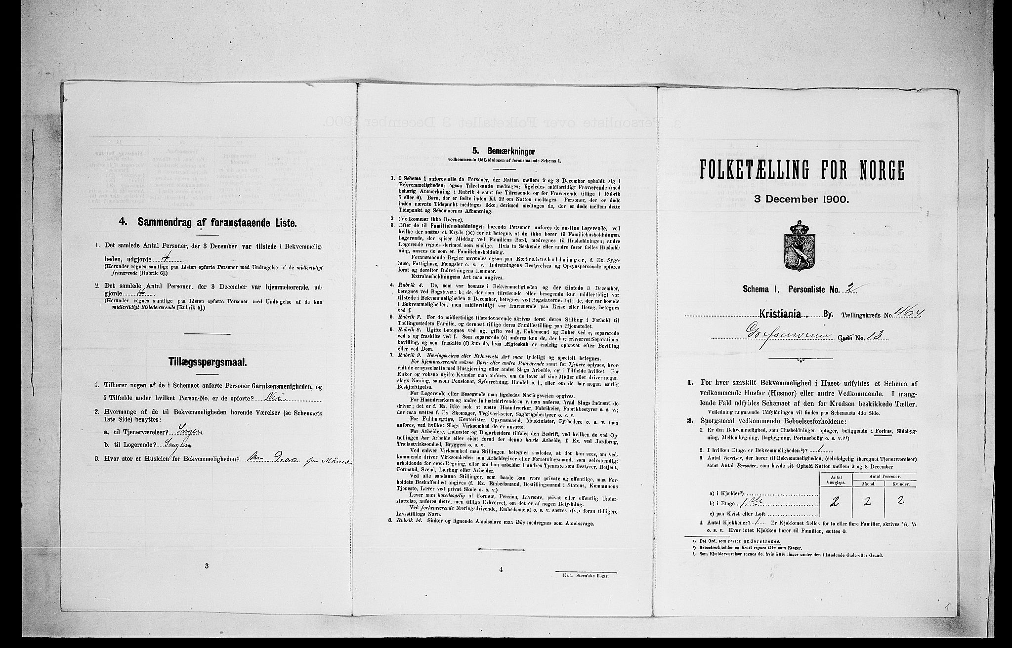 SAO, Folketelling 1900 for 0301 Kristiania kjøpstad, 1900, s. 27833