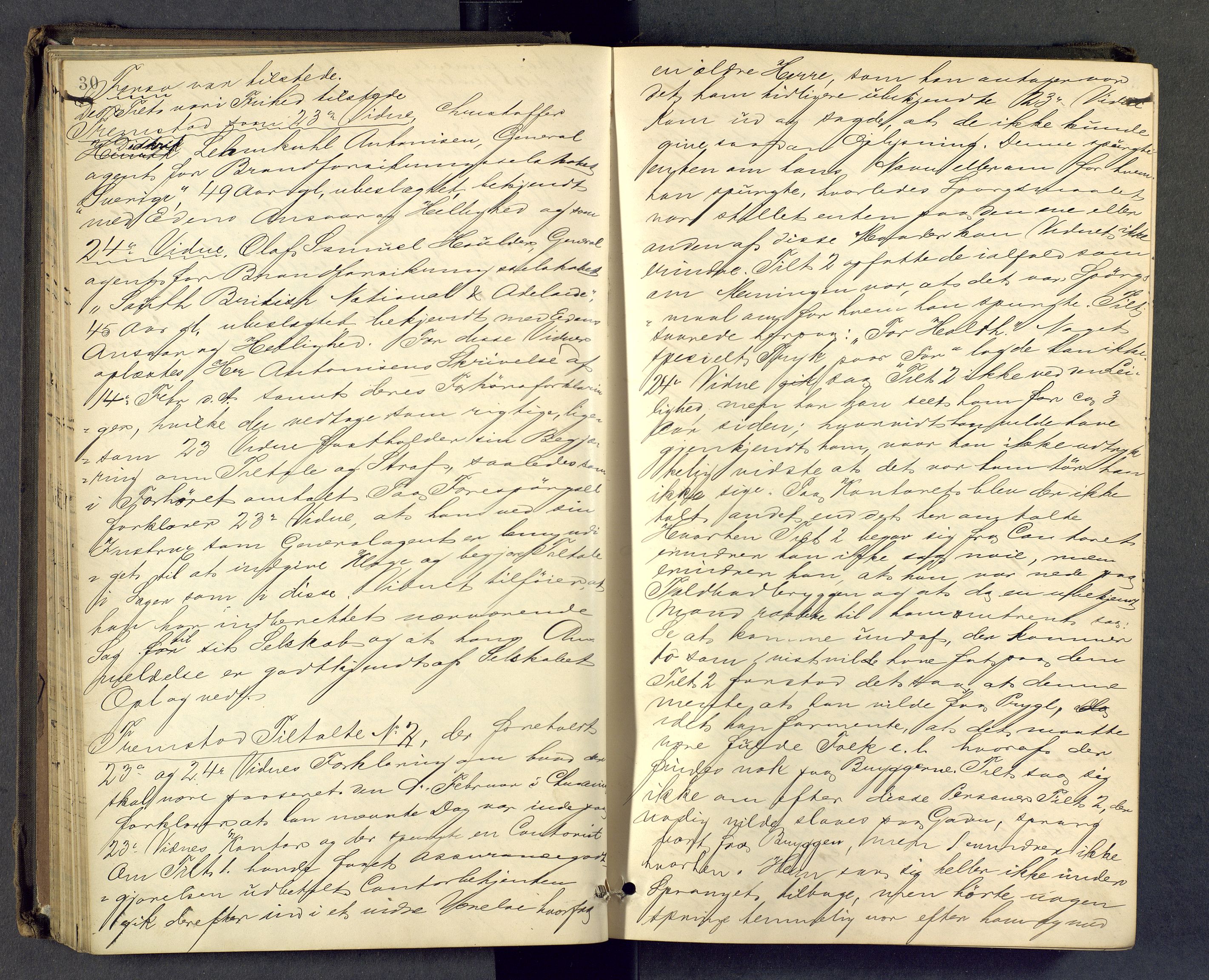 Larvik byfogd, AV/SAKO-A-218/F/Fd/L0014: Ekstrarettsprotokoll., 1887-1892, s. 30