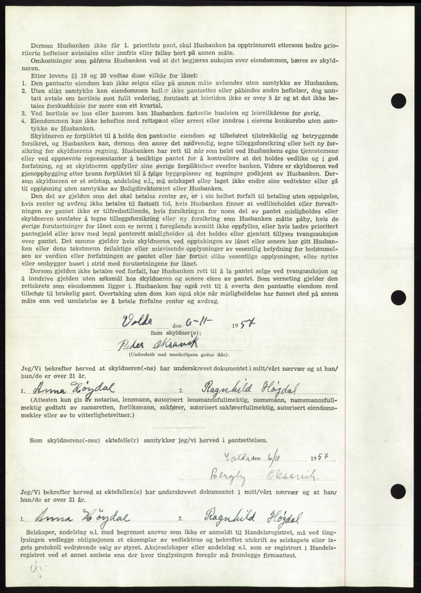 Søre Sunnmøre sorenskriveri, AV/SAT-A-4122/1/2/2C/L0130: Pantebok nr. 18B, 1957-1958, Dagboknr: 2755/1957